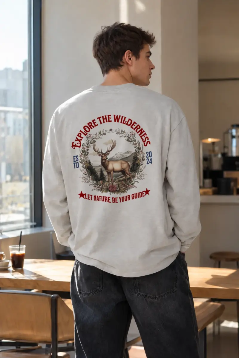 “Explore The Wilderness” Unisex Longsleeve T-shirt | Gildan 2400