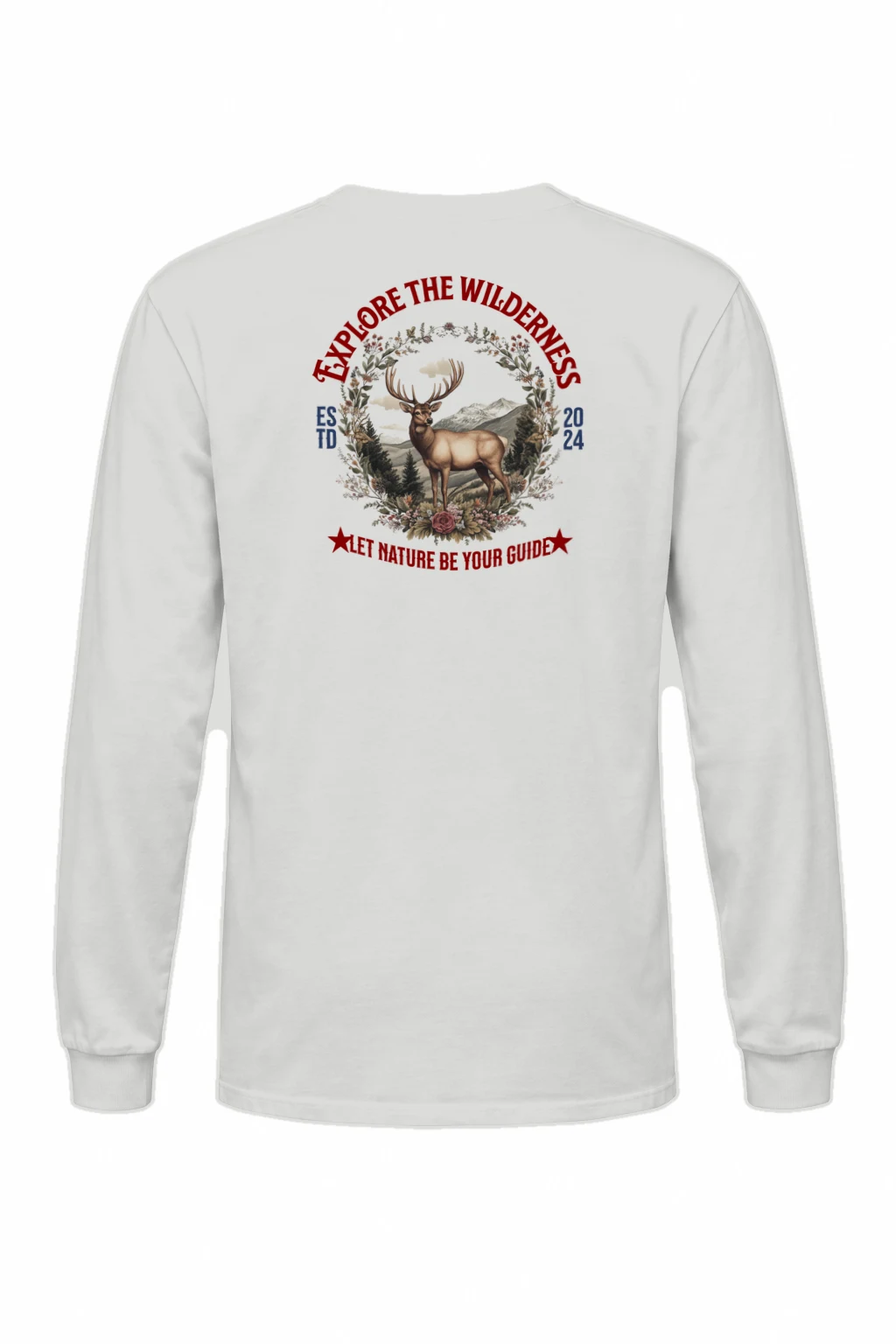 "Explore The Wilderness" Unisex Longsleeve T-shirt | Gildan 2400
