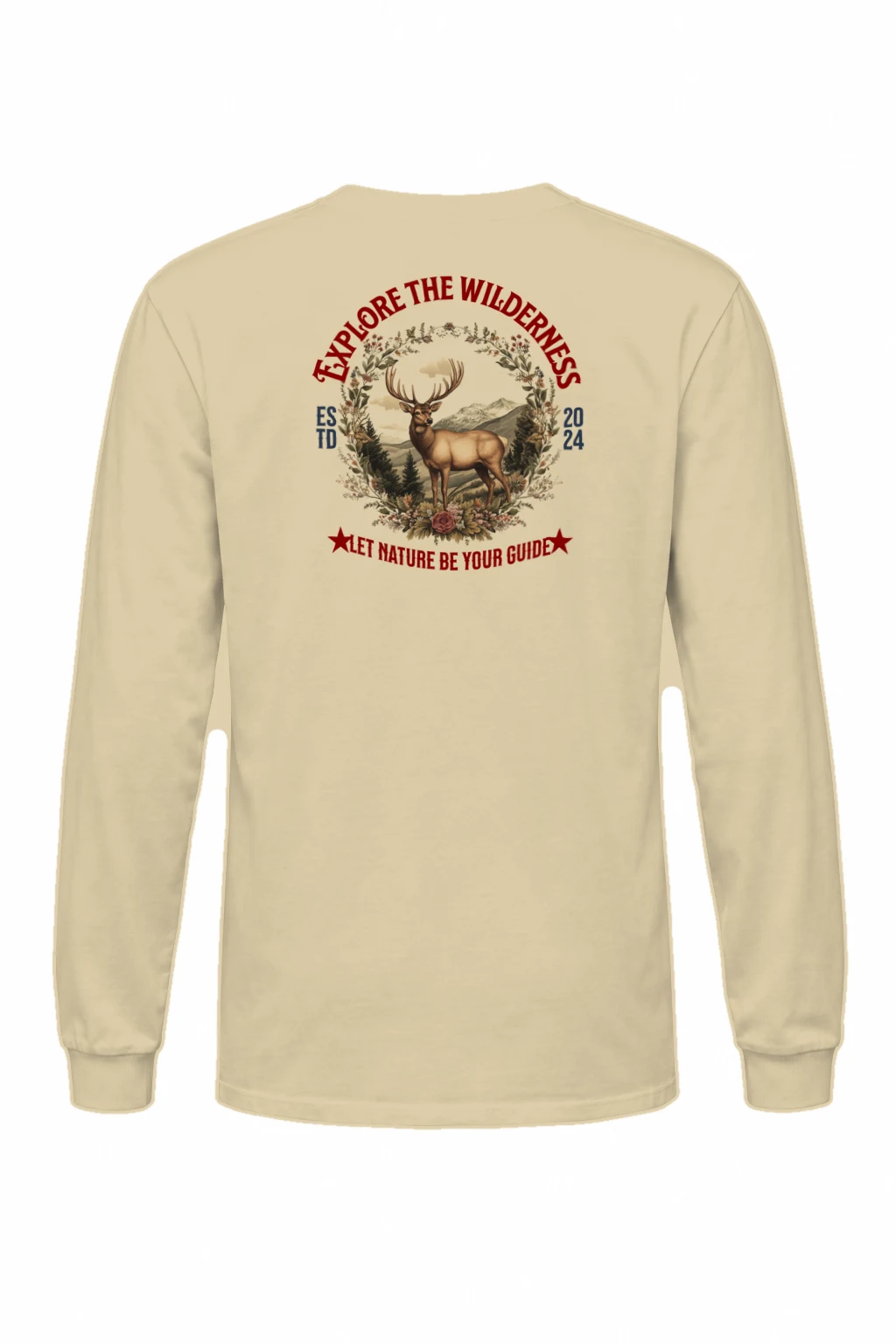 "Explore The Wilderness" Unisex Longsleeve T-shirt | Gildan 2400