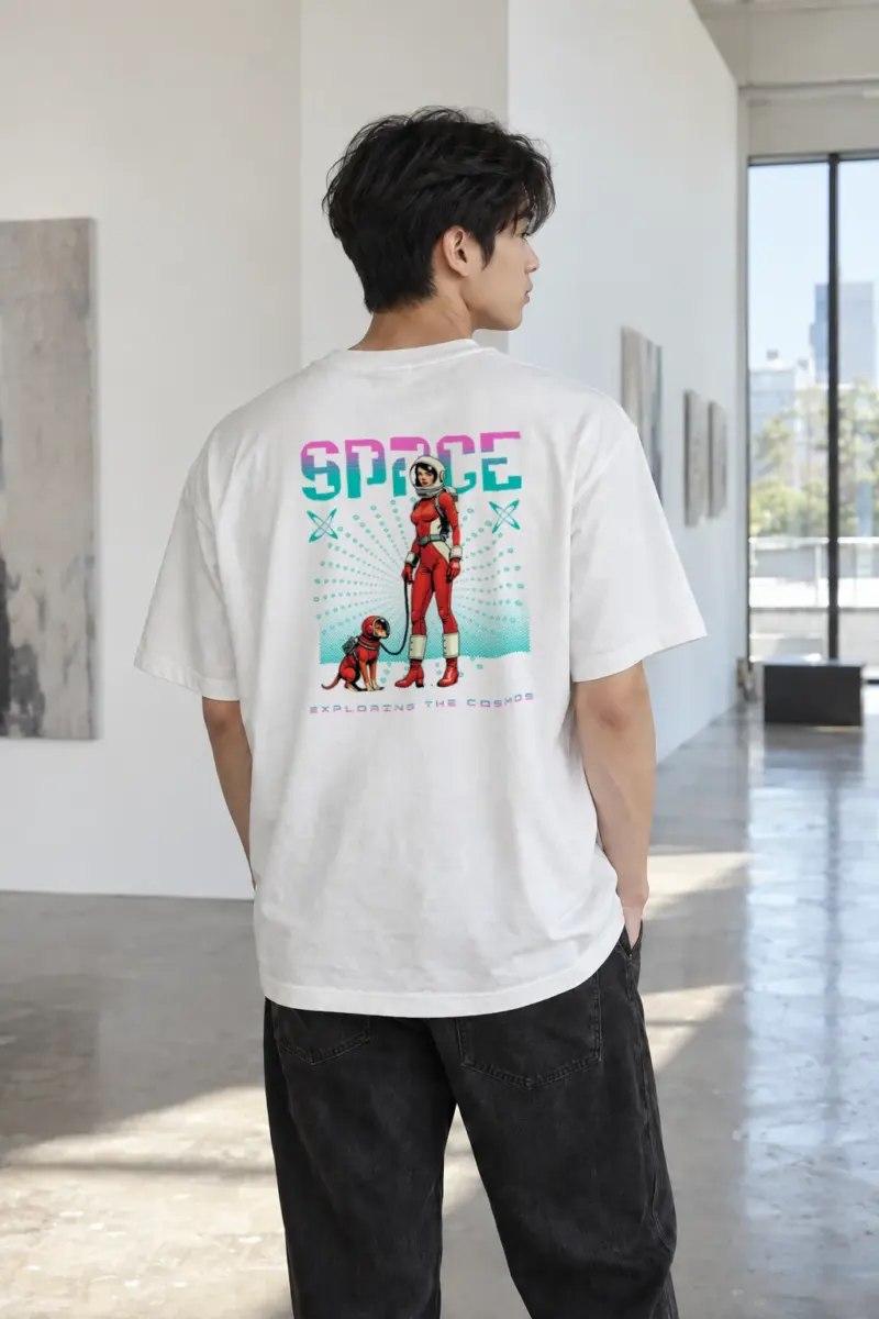 "Exploring The Cosmos" Heavyweight Unisex Crewneck T-shirt | Gildan 5000