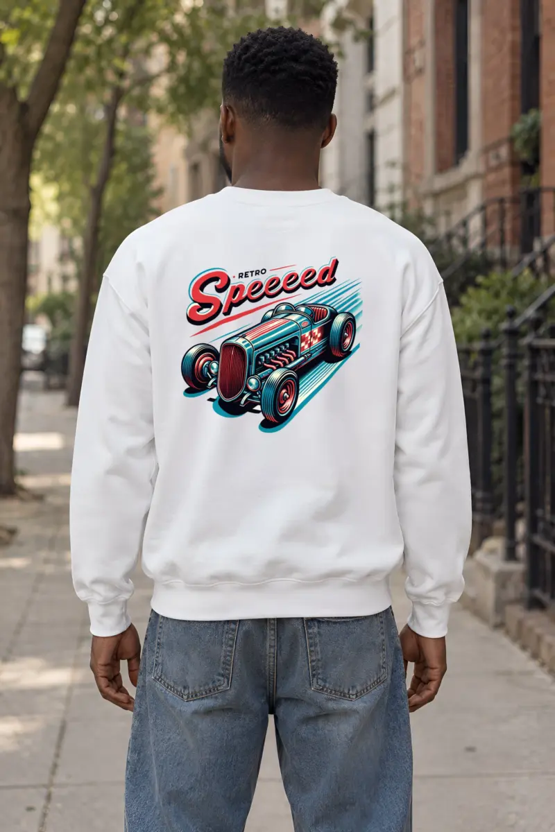 "Exposed Engine Hot Rod" Heavy Blend Unisex Crewneck Sweatshirt