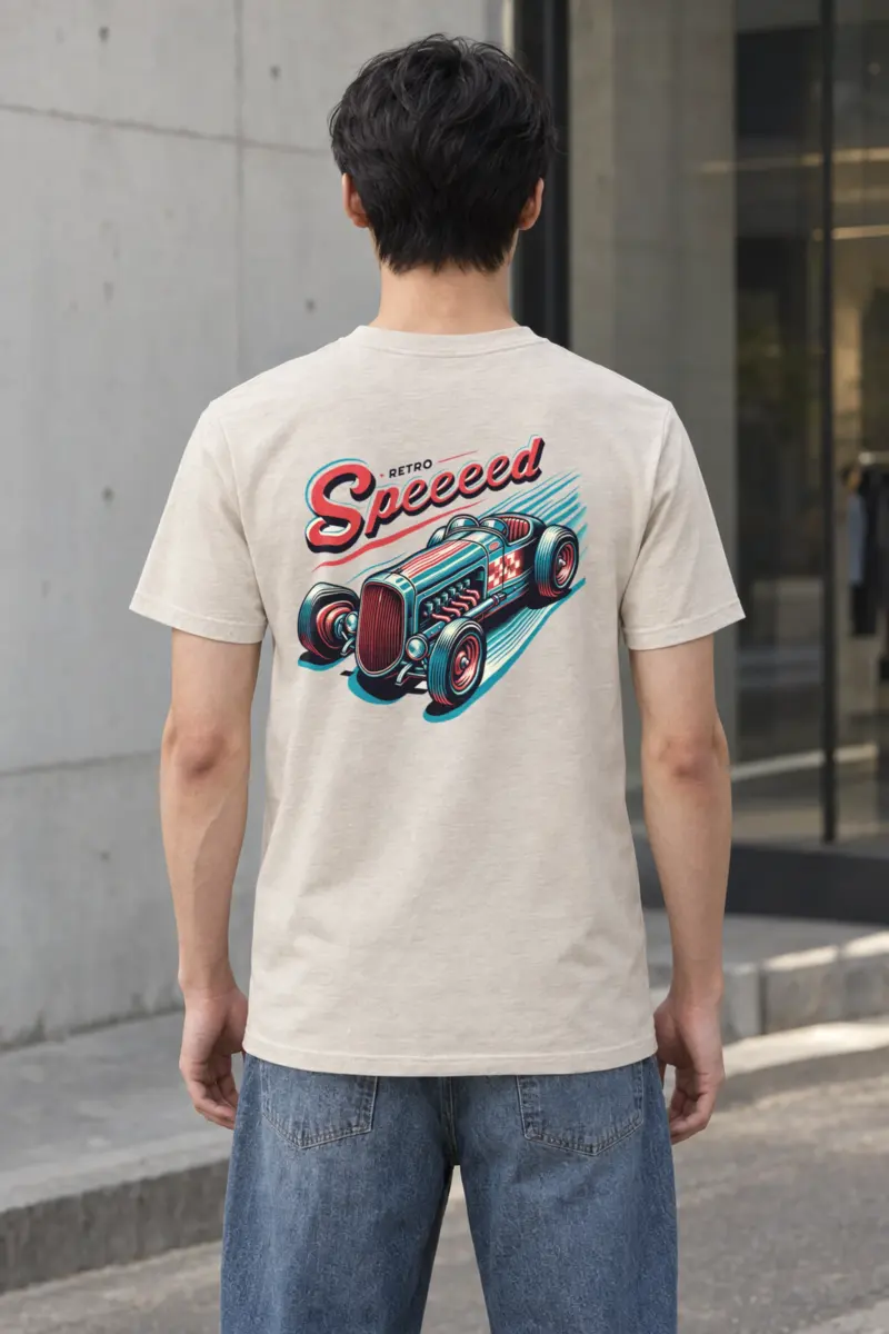 "Exposed Engine Hot Rod" Heavyweight Unisex Crewneck T-shirt