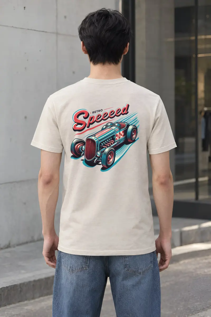 "Exposed Engine Hot Rod" Heavyweight Unisex Crewneck T-shirt