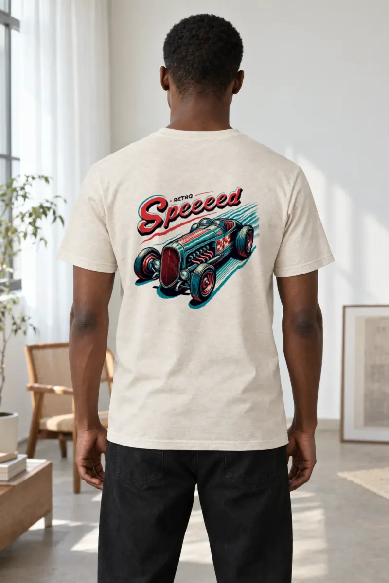 "Exposed Engine Hot Rod" Heavyweight Unisex Crewneck T-shirt | Gildan 5000