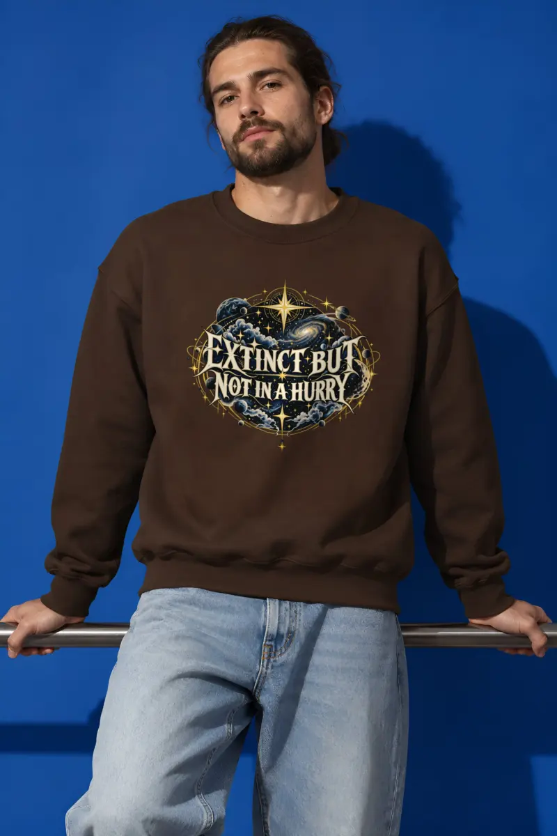 "Extinct But Not In A Hurry" Heavy Blend Unisex Crewneck Sweatshirt