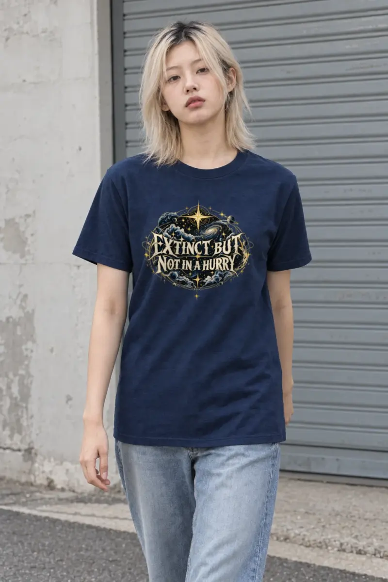 "Extinct But Not In A Hurry" Heavyweight Unisex Crewneck T-shirt | Gildan 5000