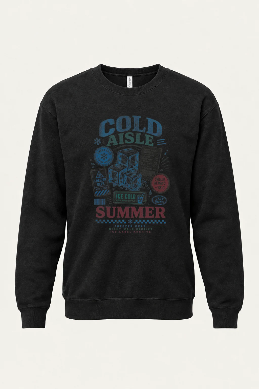 "Extra Cold Aisle" Unisex Sponge Fleece Crewneck Sweatshirt | Bella + Canvas 3901