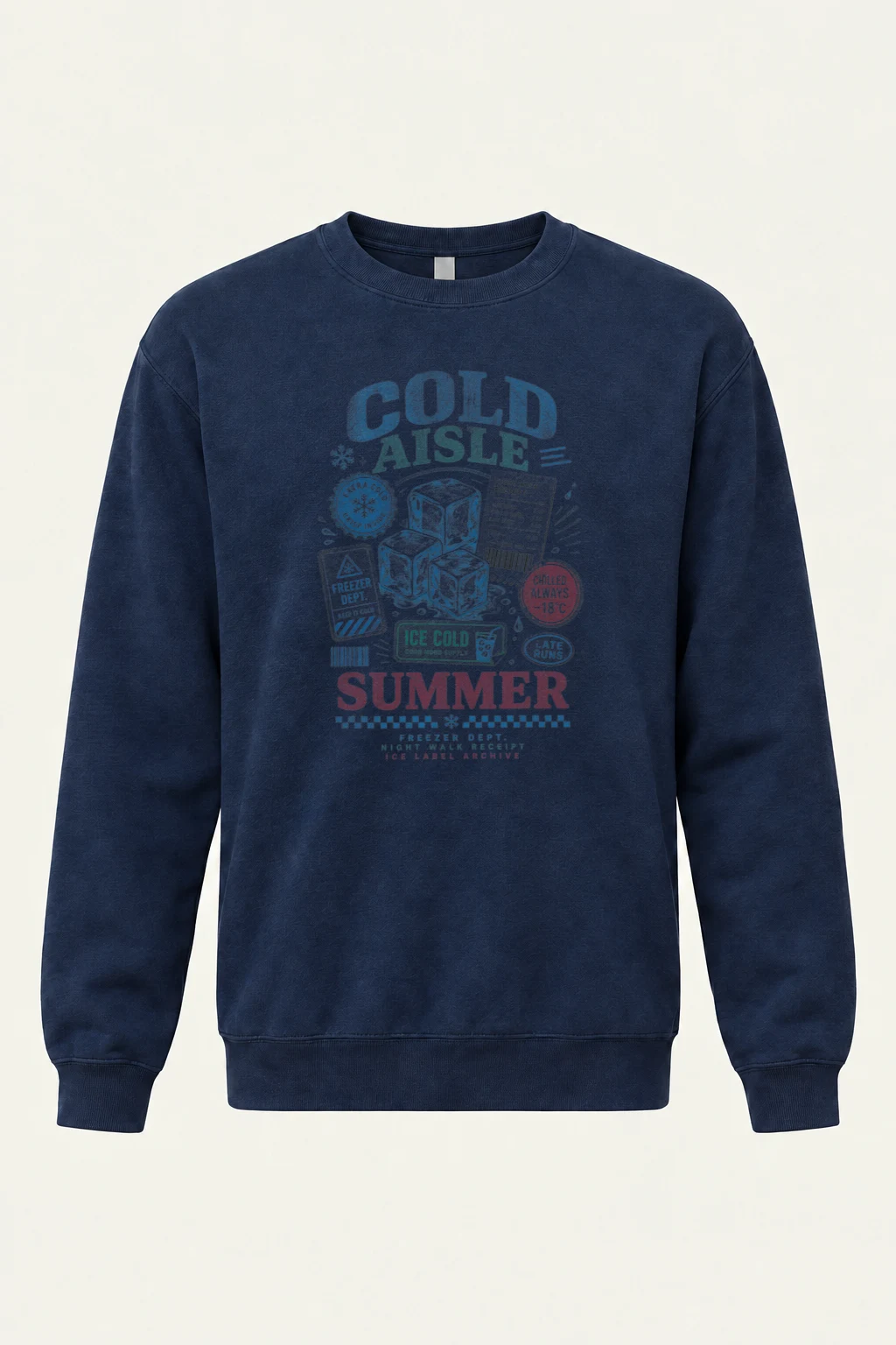 "Extra Cold Aisle" Unisex Sponge Fleece Crewneck Sweatshirt | Bella + Canvas 3901
