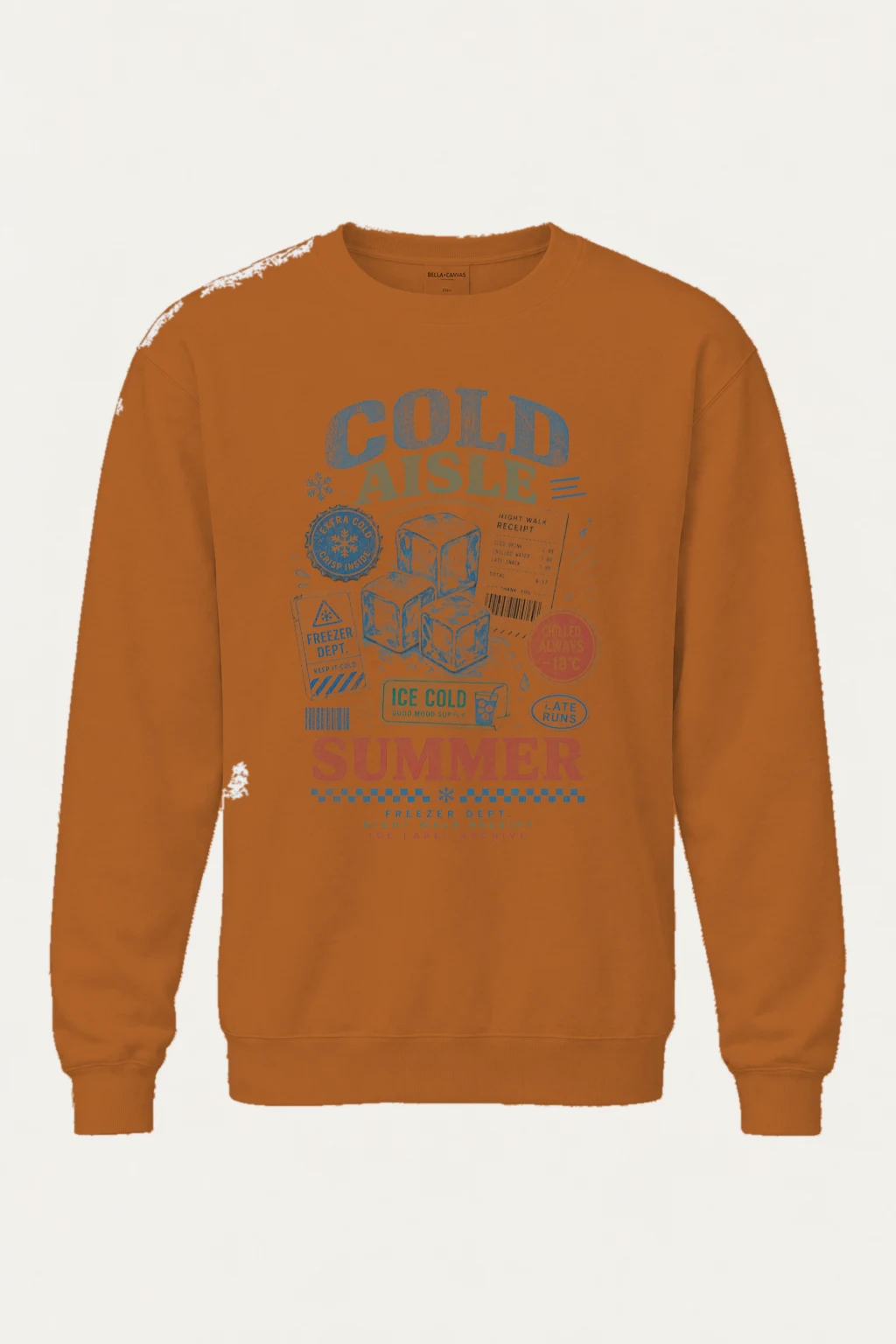 "Extra Cold Aisle" Unisex Sponge Fleece Crewneck Sweatshirt | Bella + Canvas 3901