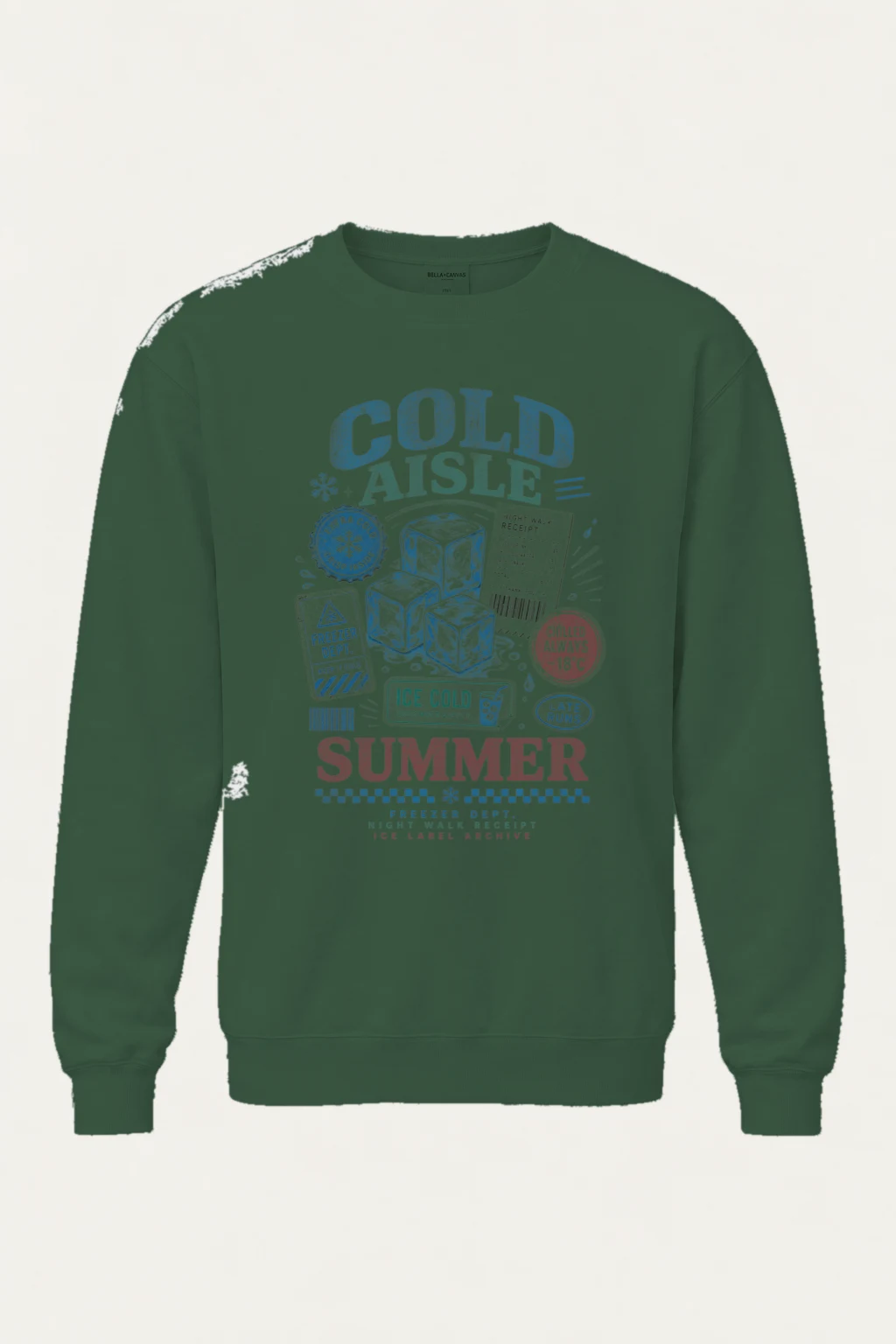 "Extra Cold Aisle" Unisex Sponge Fleece Crewneck Sweatshirt | Bella + Canvas 3901