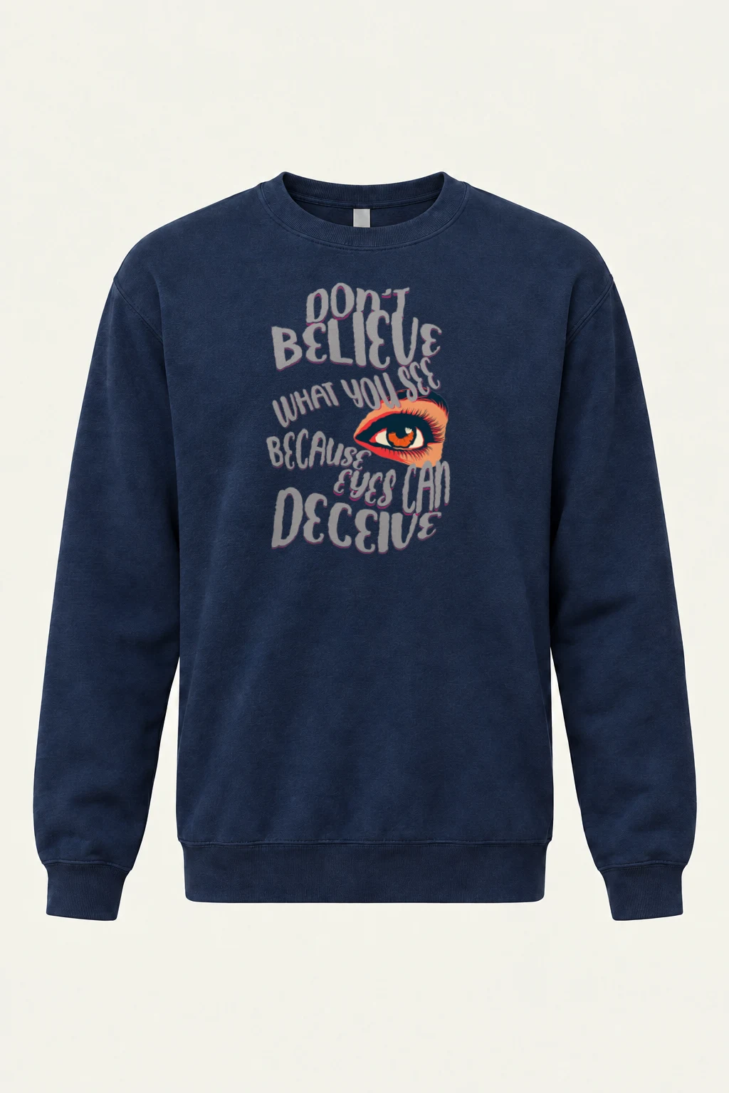 "Eyes Can Deceive" Heavy Blend Unisex Crewneck Sweatshirt | Gildan 18000