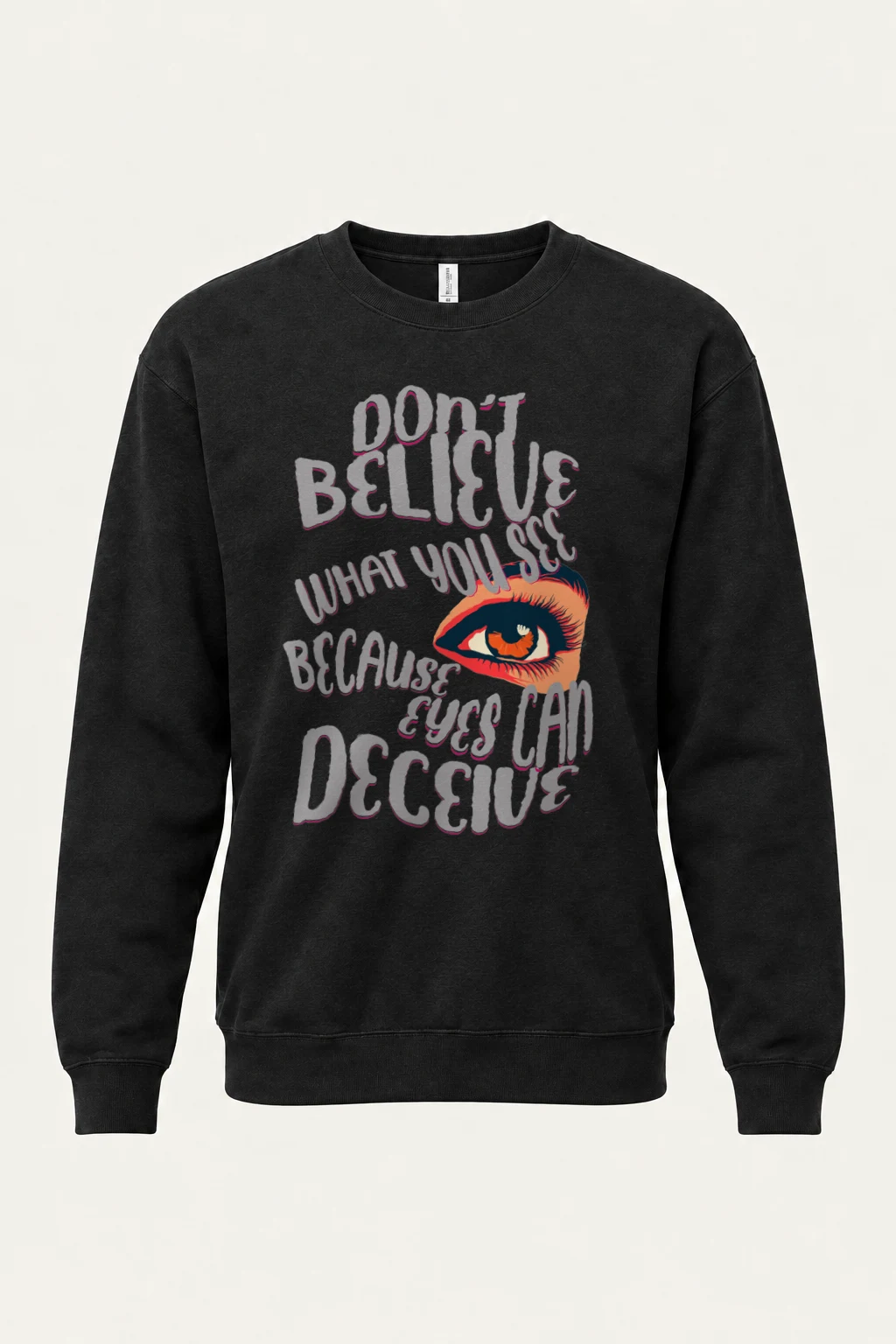 "Eyes Can Deceive" Heavy Blend Unisex Crewneck Sweatshirt | Gildan 18000