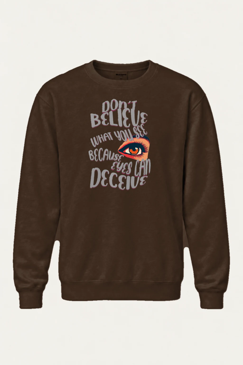 "Eyes Can Deceive" Heavy Blend Unisex Crewneck Sweatshirt | Gildan 18000