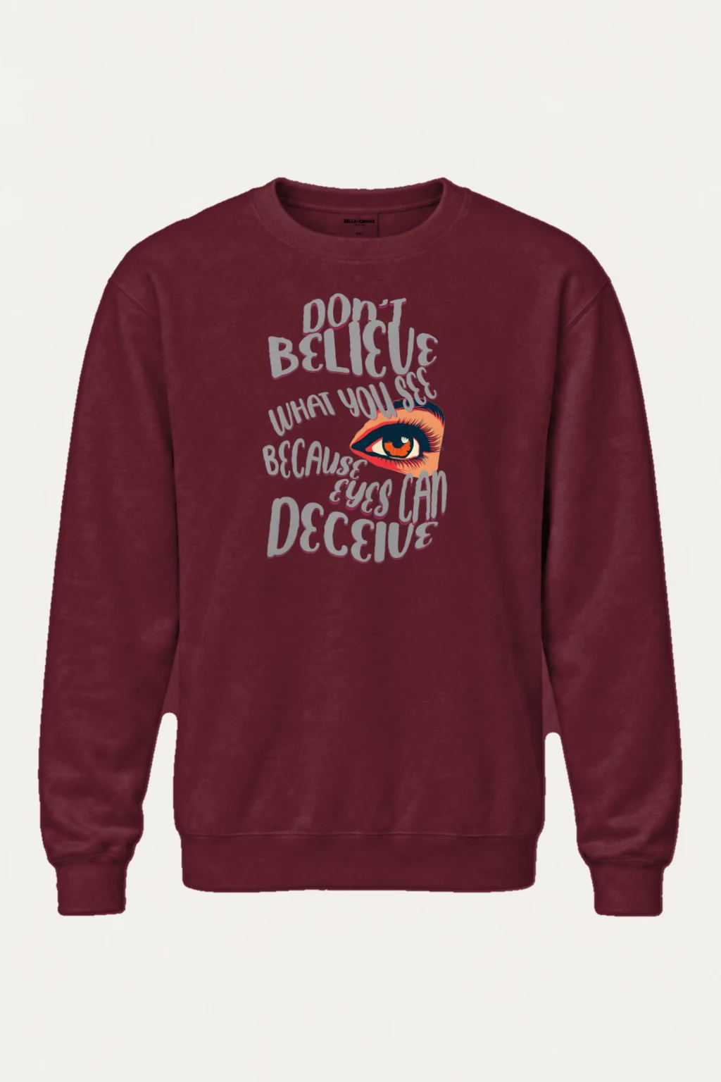 "Eyes Can Deceive" Heavy Blend Unisex Crewneck Sweatshirt | Gildan 18000