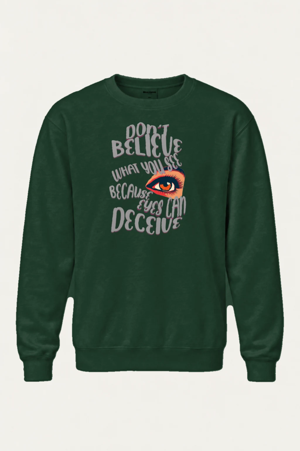 "Eyes Can Deceive" Heavy Blend Unisex Crewneck Sweatshirt | Gildan 18000