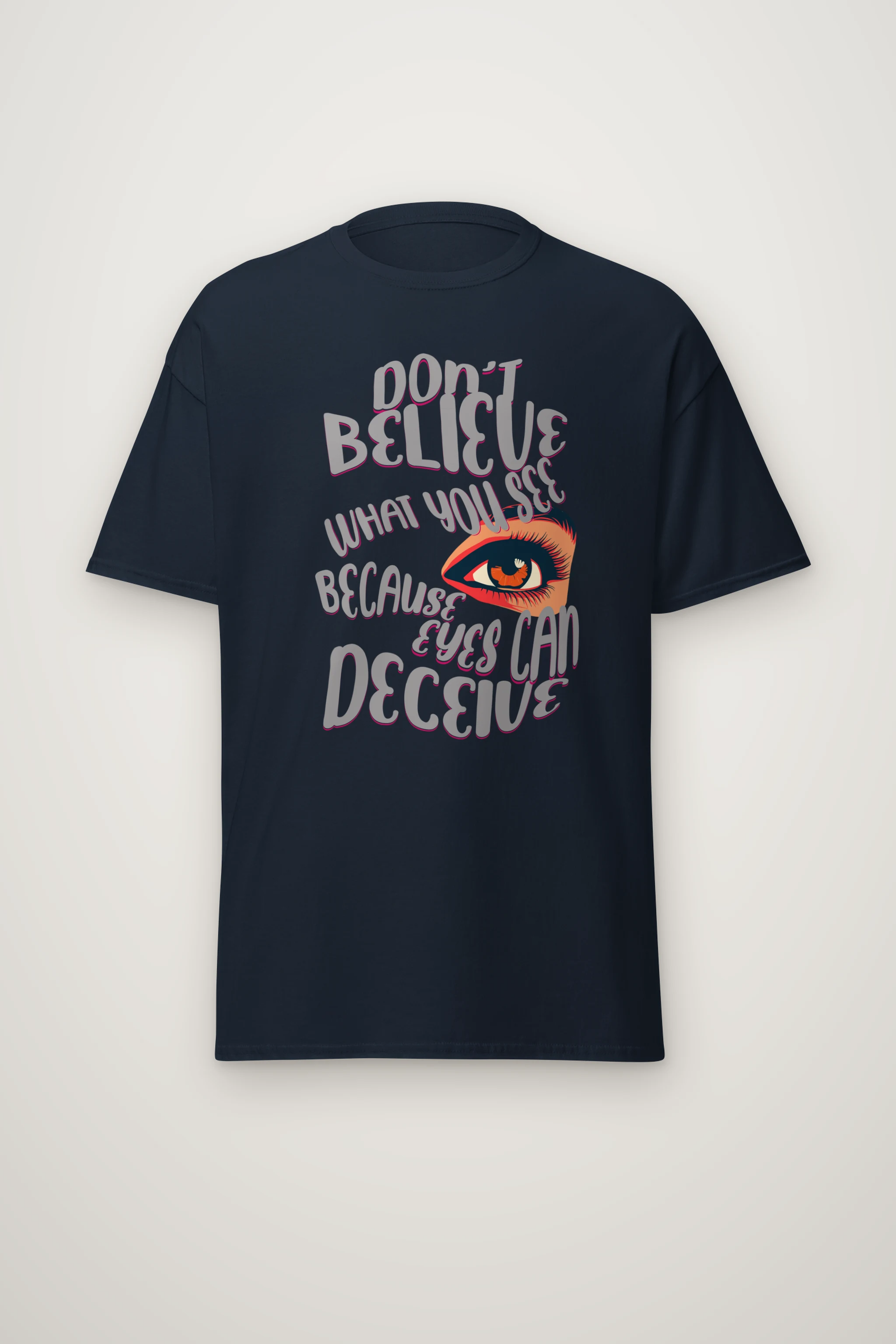 "Eyes Can Deceive" Heavyweight Unisex Crewneck T-shirt