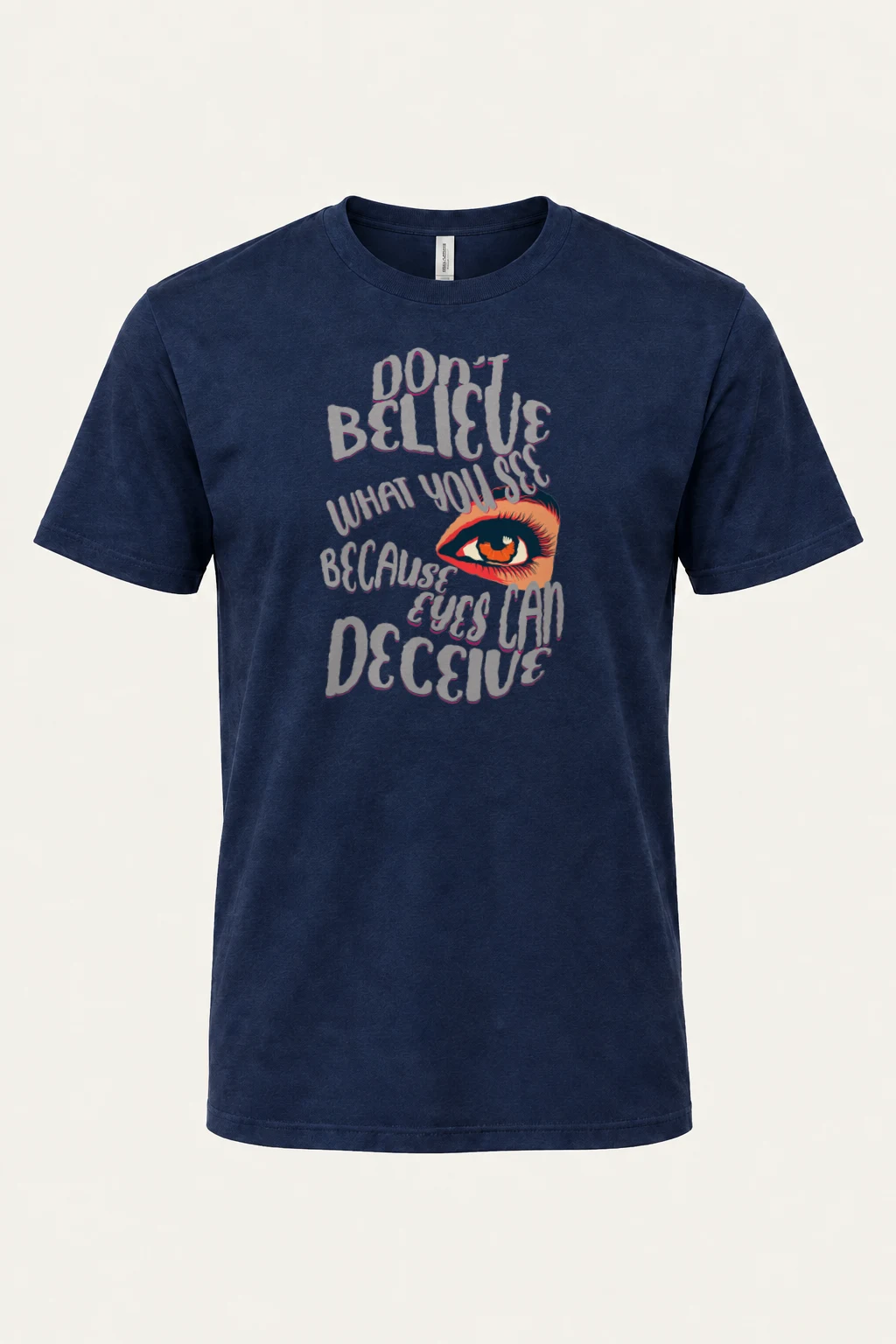 "Eyes Can Deceive" Heavyweight Unisex Crewneck T-shirt | Gildan 5000