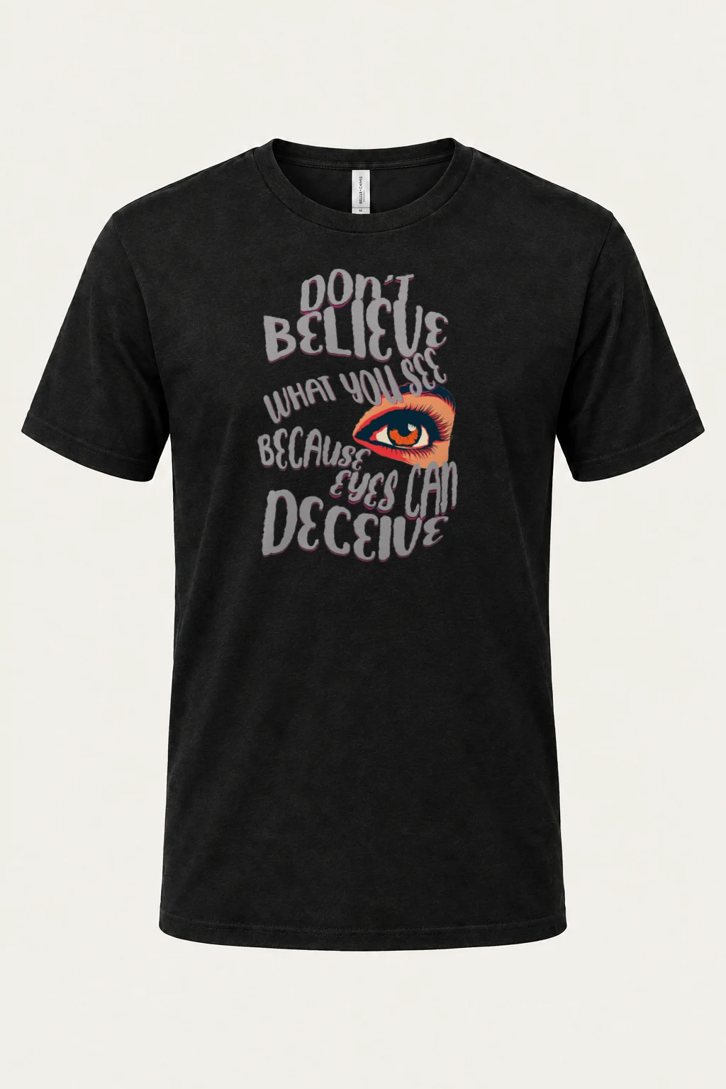 "Eyes Can Deceive" Heavyweight Unisex Crewneck T-shirt | Gildan 5000