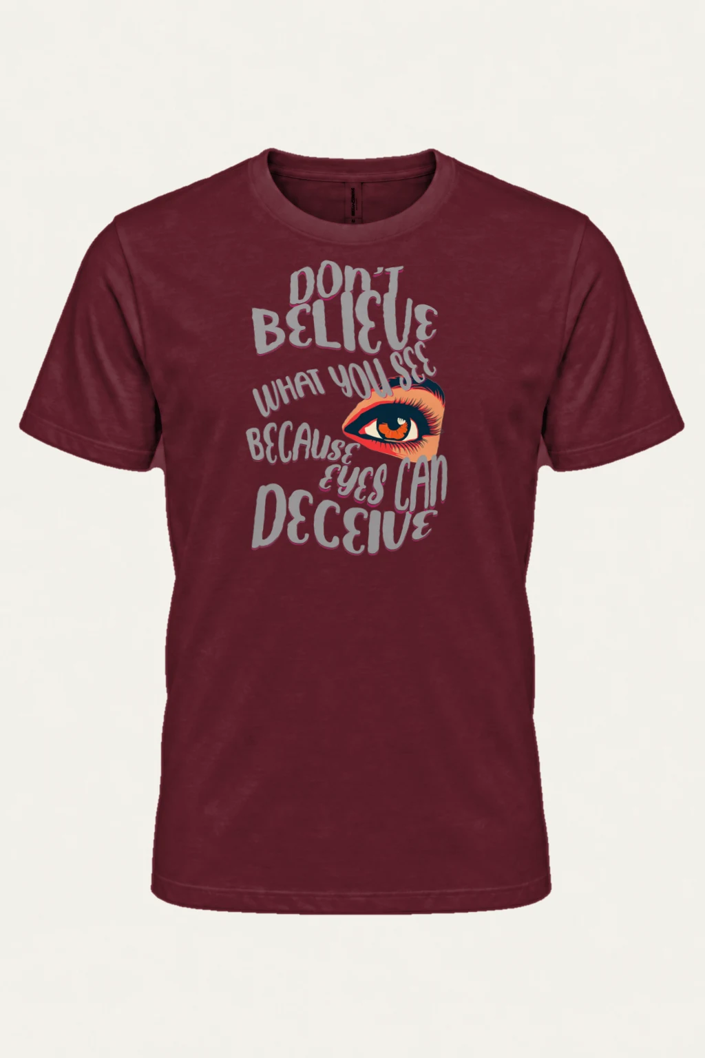 "Eyes Can Deceive" Heavyweight Unisex Crewneck T-shirt | Gildan 5000