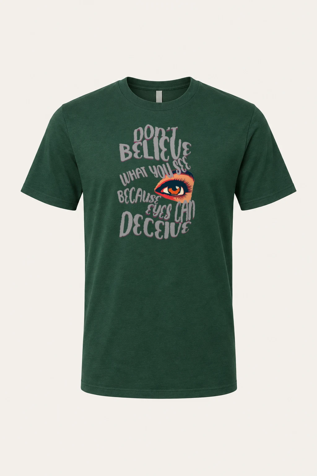 "Eyes Can Deceive" Heavyweight Unisex Crewneck T-shirt | Gildan 5000