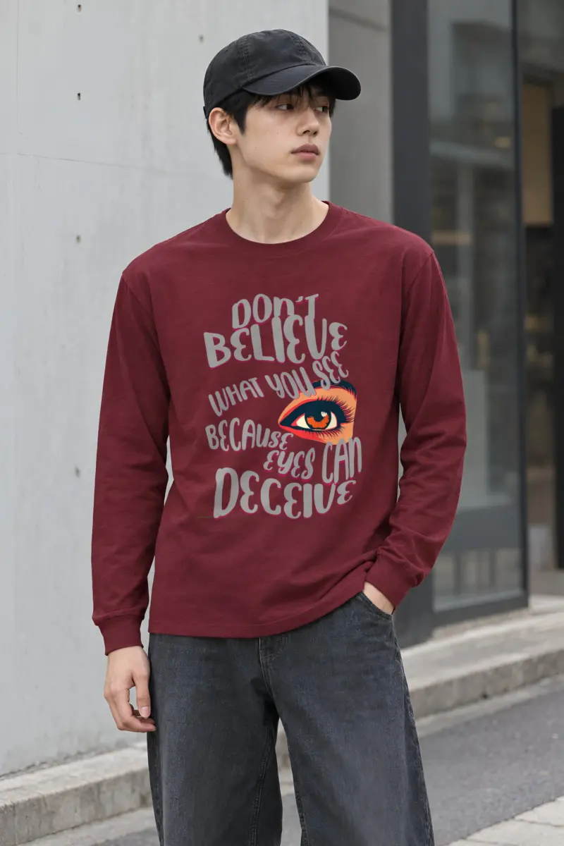 "Eyes Can Deceive" Unisex Longsleeve T-shirt