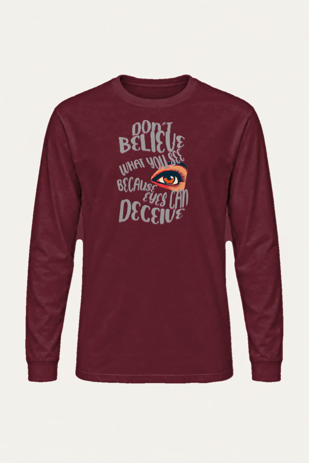 "Eyes Can Deceive" Unisex Longsleeve T-shirt | Gildan 2400