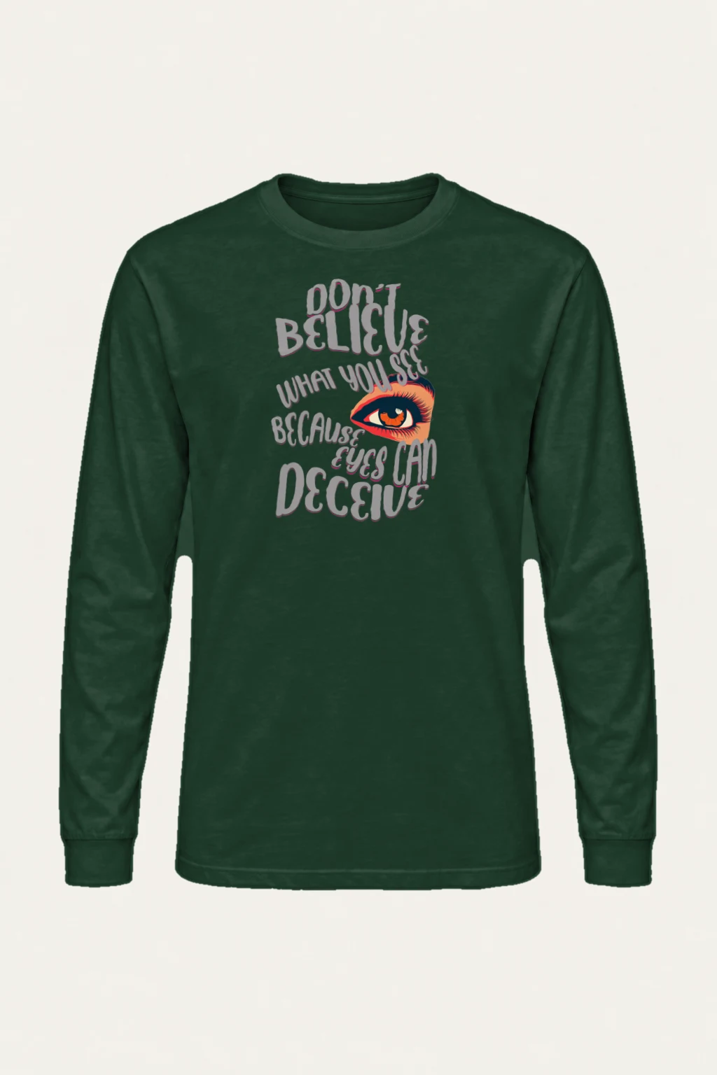 "Eyes Can Deceive" Unisex Longsleeve T-shirt | Gildan 2400