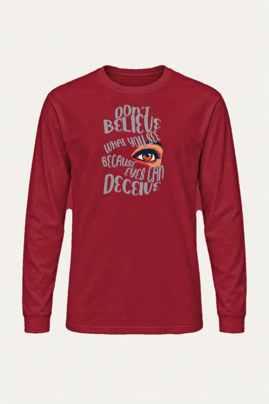 "Eyes Can Deceive" Unisex Longsleeve T-shirt | Gildan 2400