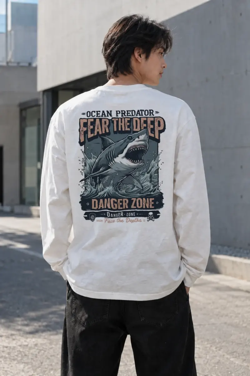 "Face The Depths" Unisex Longsleeve T-shirt | Gildan 2400