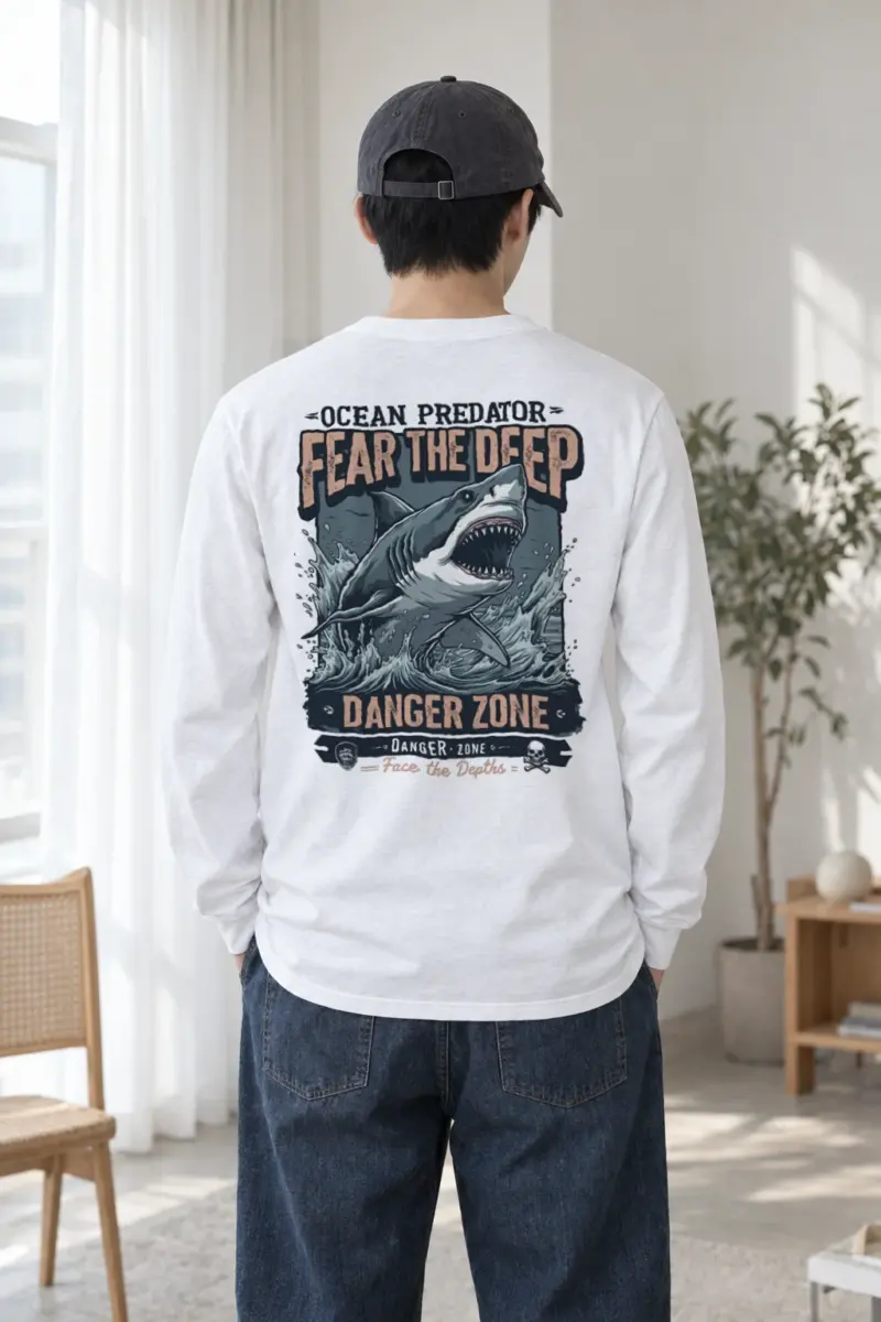 "Face The Depths" Unisex Longsleeve T-shirt | Gildan 2400