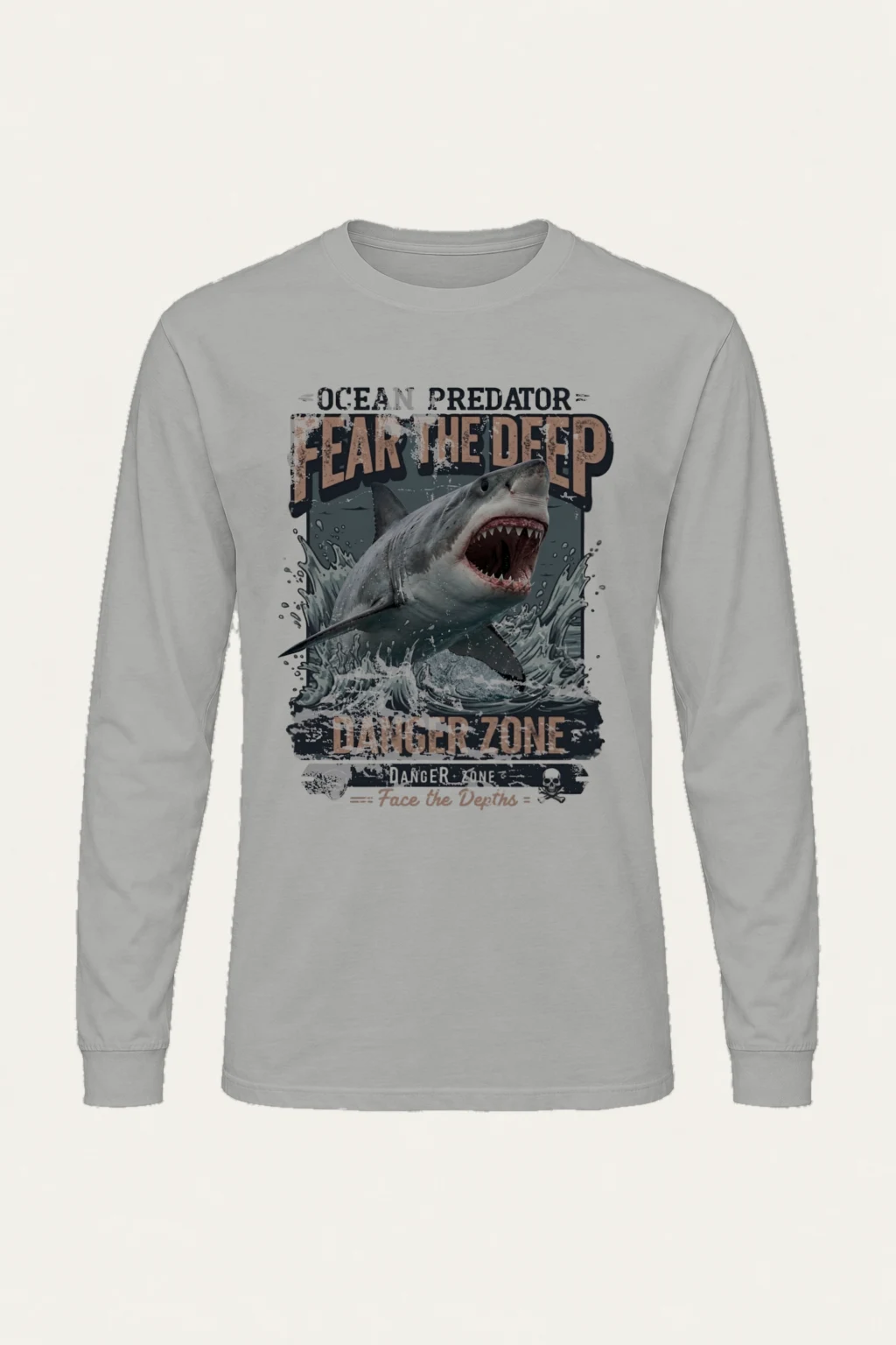 "Face The Depths" Unisex Longsleeve T-shirt | Gildan 2400