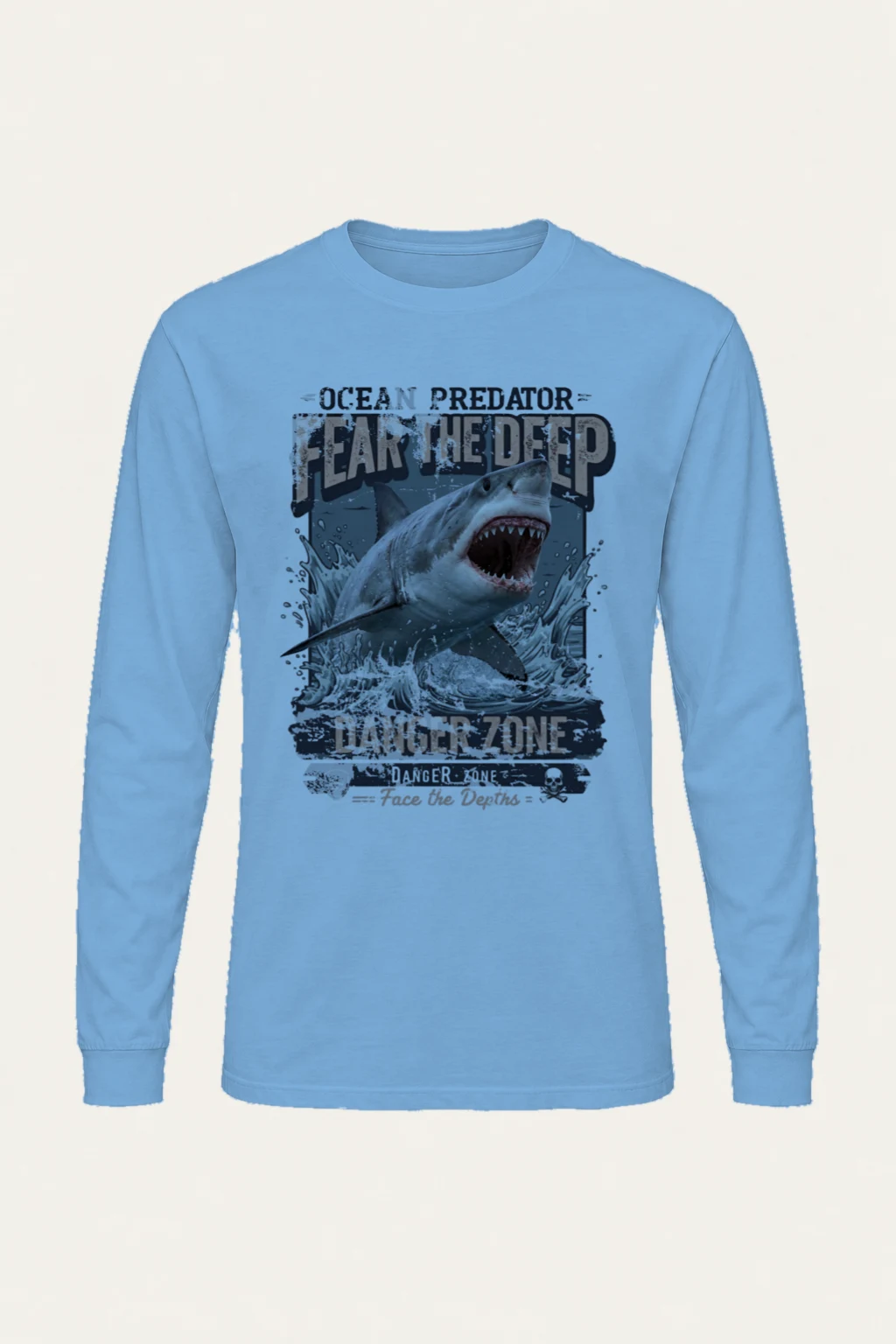 "Face The Depths" Unisex Longsleeve T-shirt | Gildan 2400