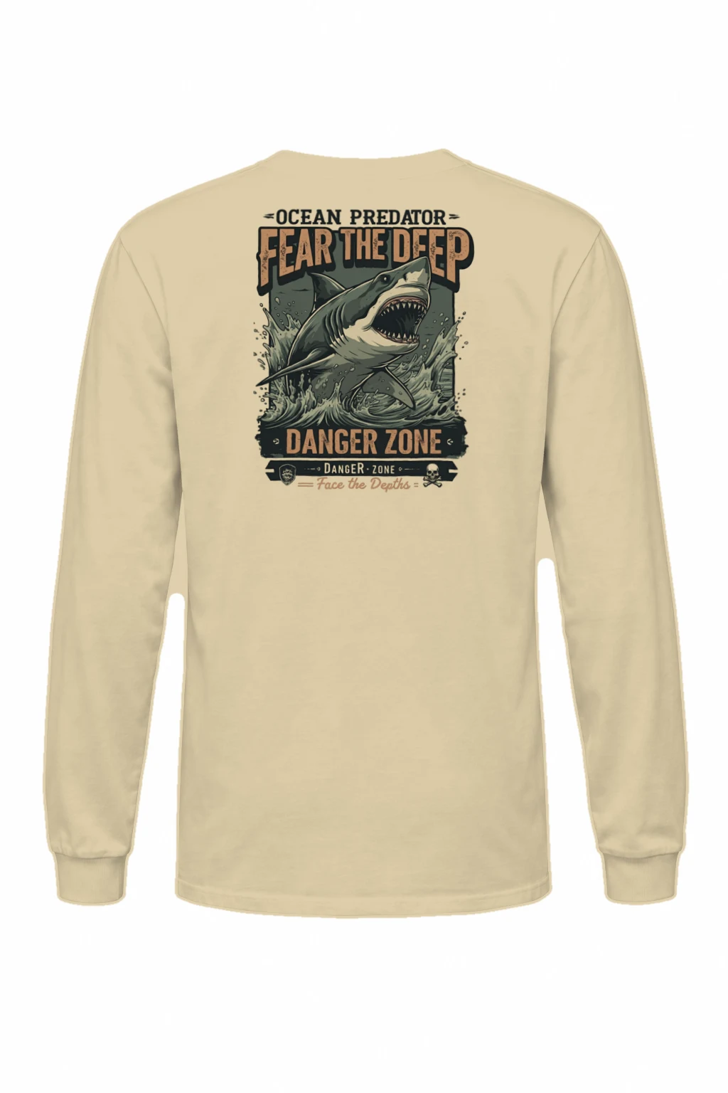 "Face The Depths" Unisex Longsleeve T-shirt | Gildan 2400