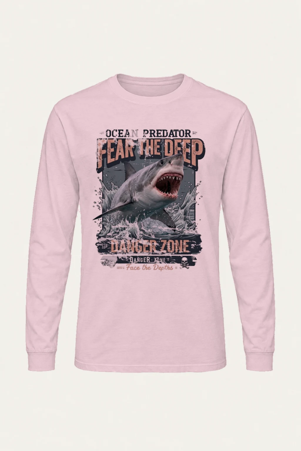 "Face The Depths" Unisex Longsleeve T-shirt | Gildan 2400