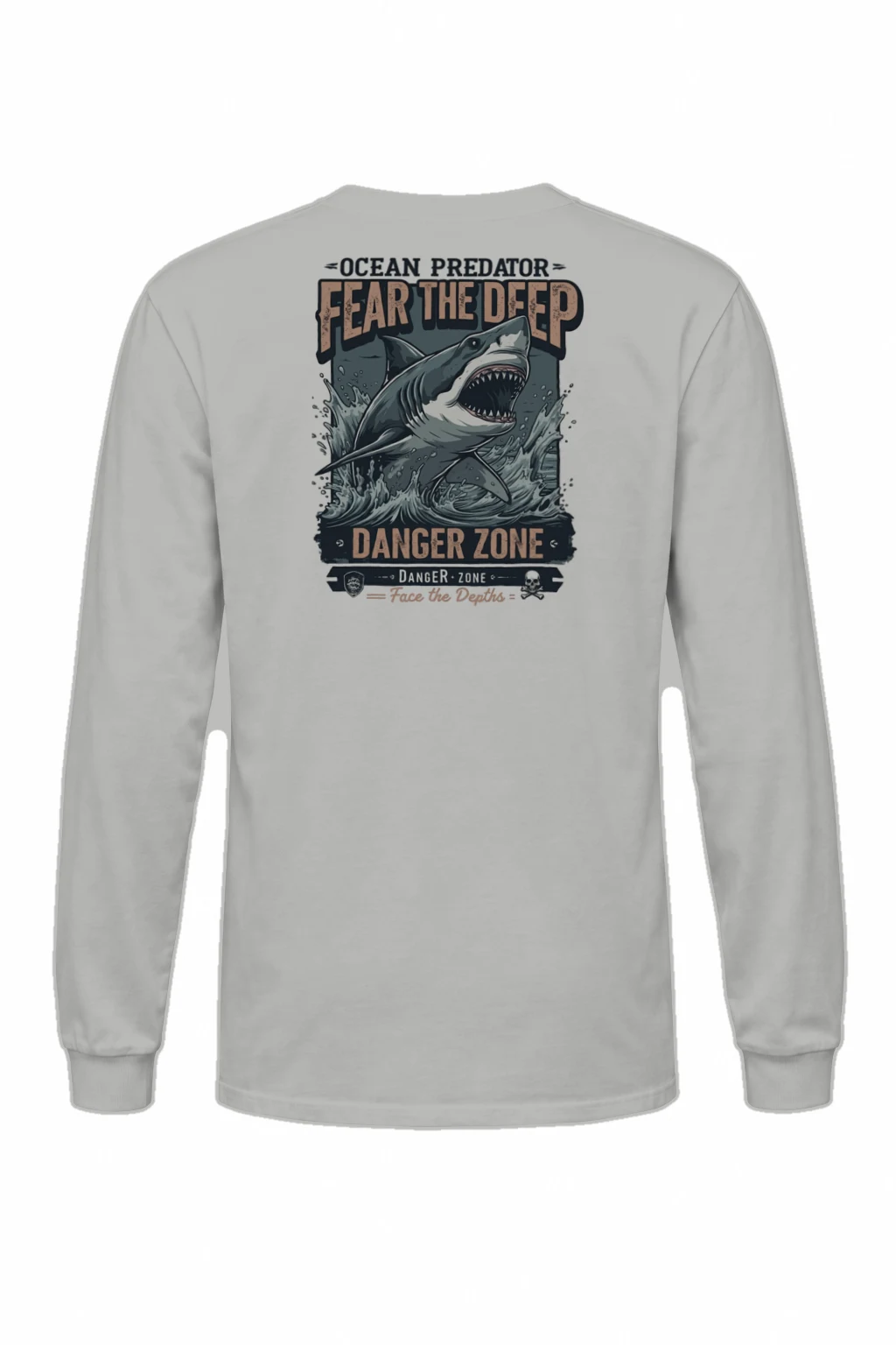 "Face The Depths" Unisex Longsleeve T-shirt | Gildan 2400