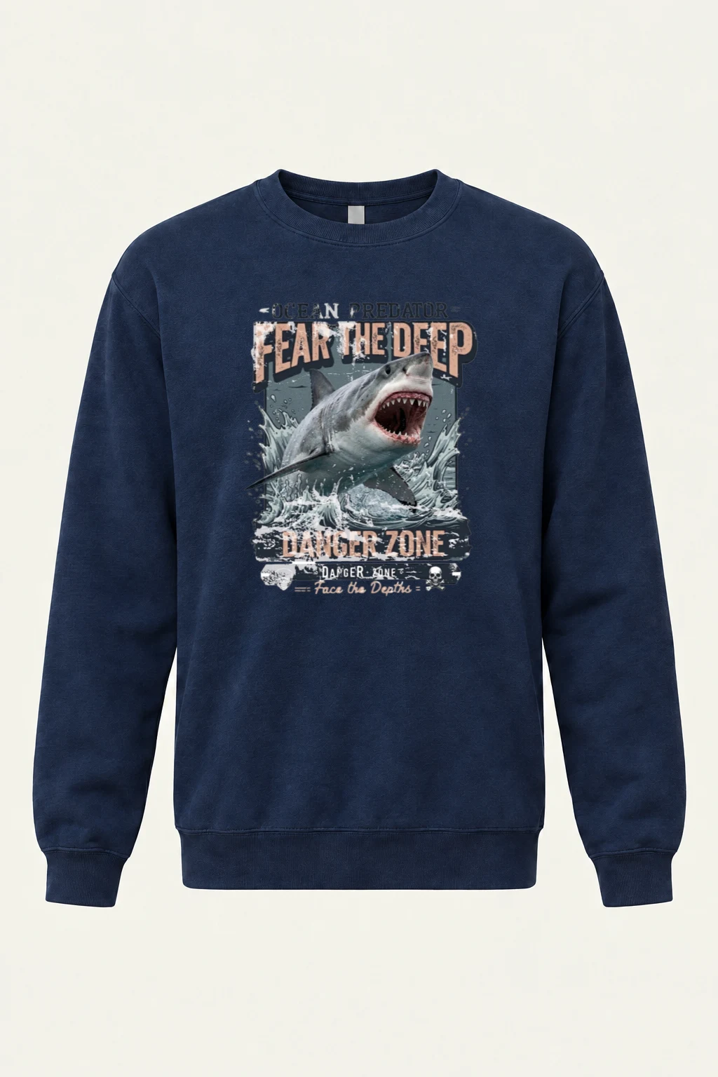 "Face The Depths" Unisex Sponge Fleece Crewneck Sweatshirt | Bella + Canvas 3901
