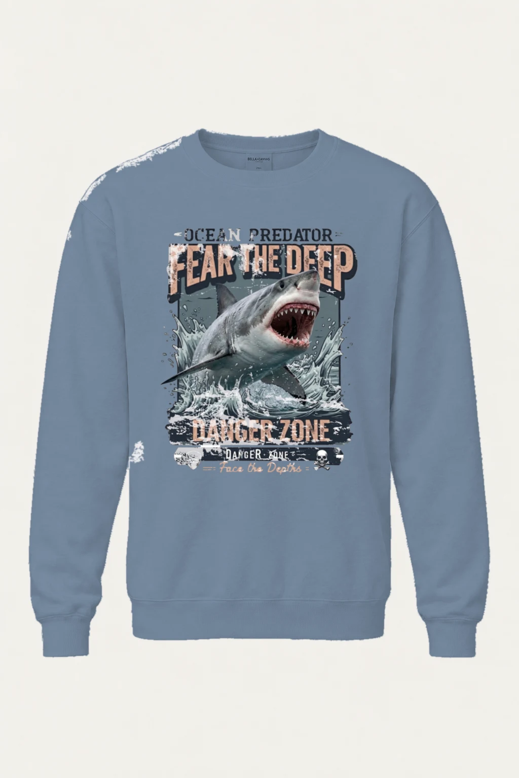 "Face The Depths" Unisex Sponge Fleece Crewneck Sweatshirt | Bella + Canvas 3901