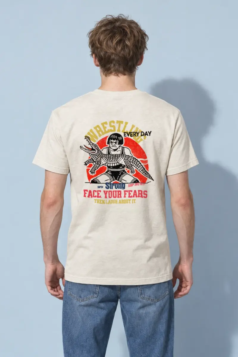 "Face Your Fears" Heavyweight Unisex Crewneck T-shirt