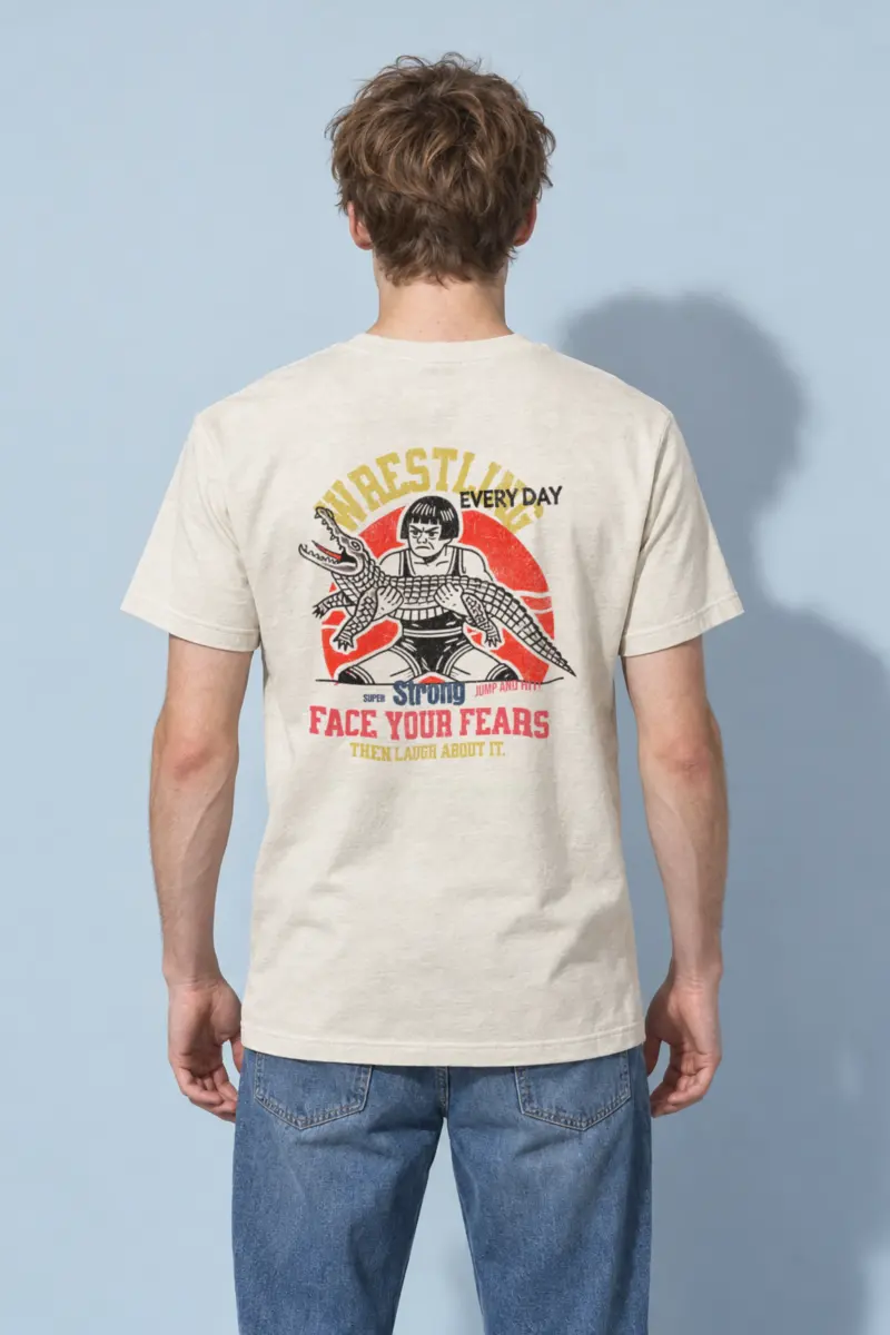 "Face Your Fears" Heavyweight Unisex Crewneck T-shirt