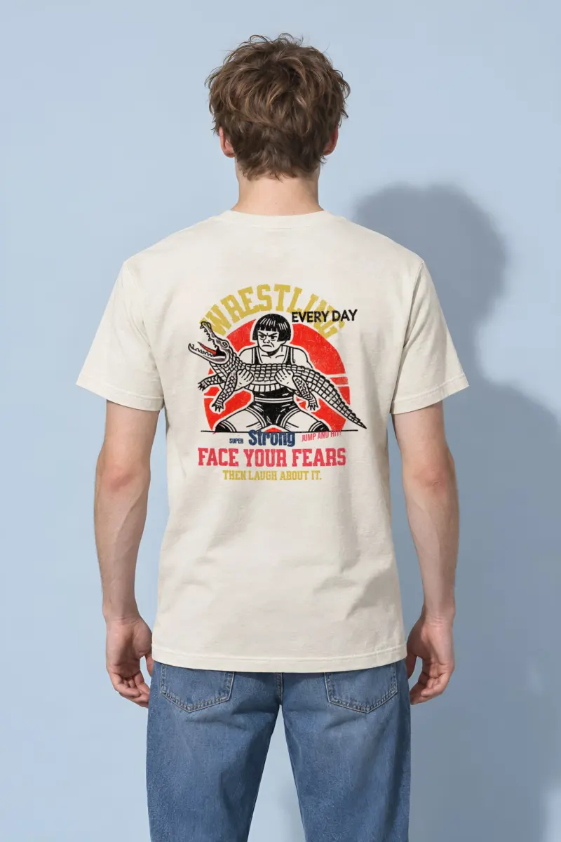 "Face Your Fears" Heavyweight Unisex Crewneck T-shirt