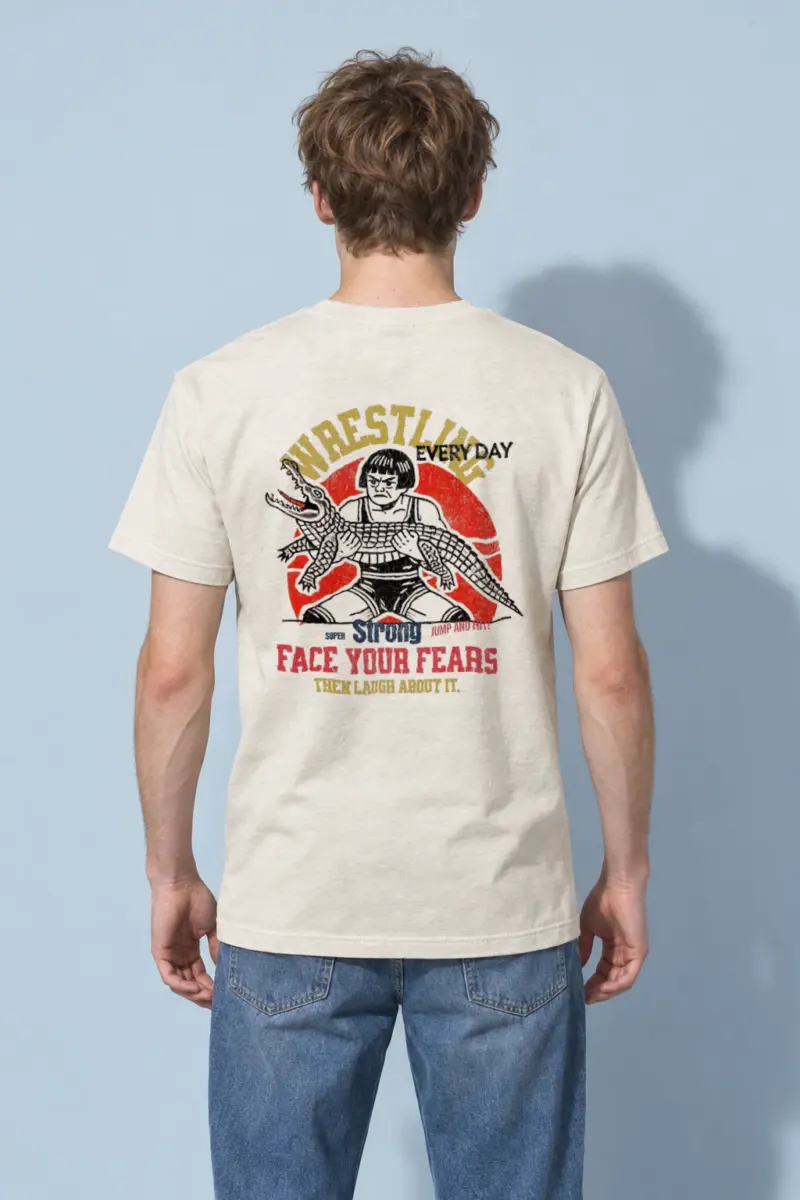 "Face Your Fears" Heavyweight Unisex Crewneck T-shirt