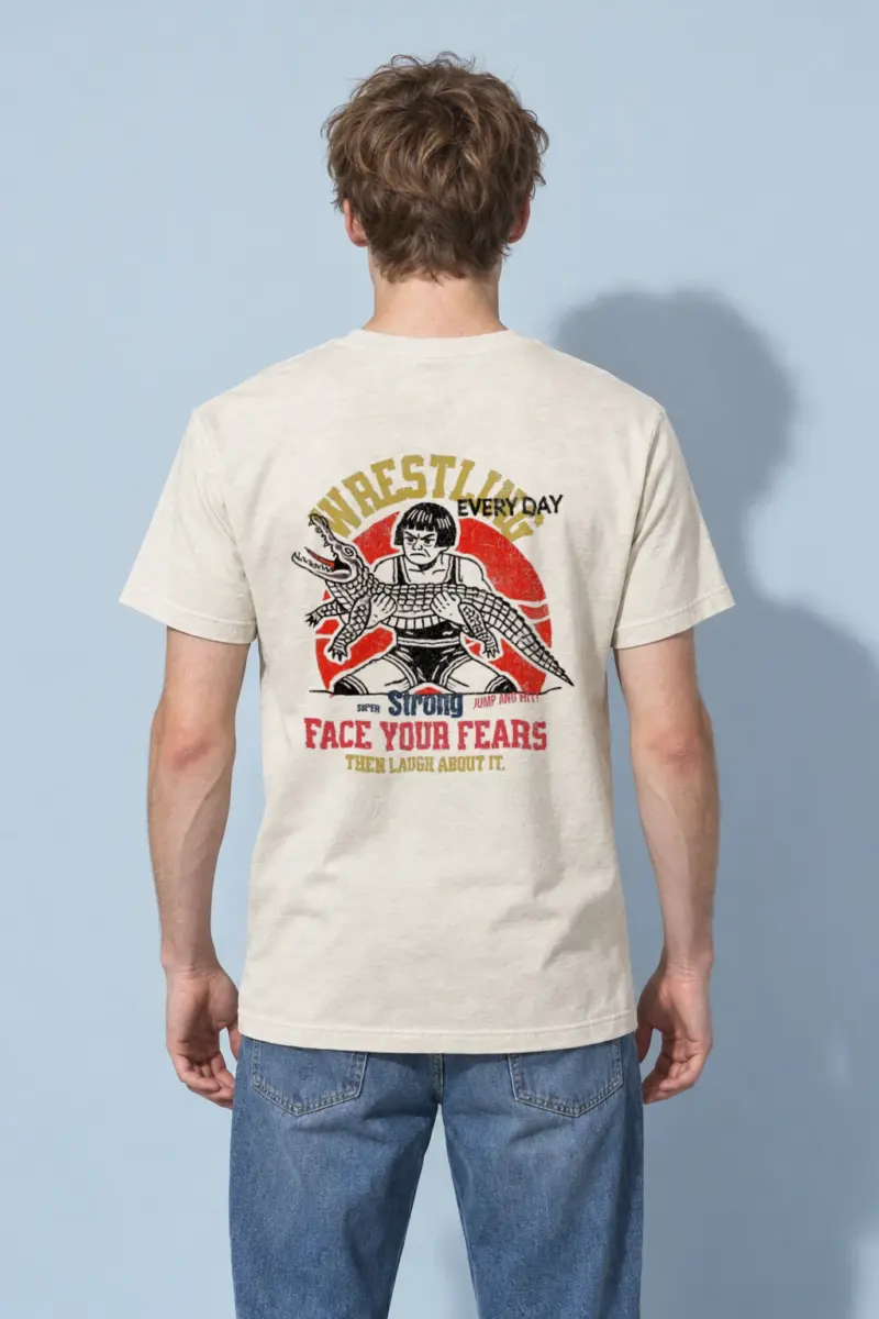 "Face Your Fears" Heavyweight Unisex Crewneck T-shirt