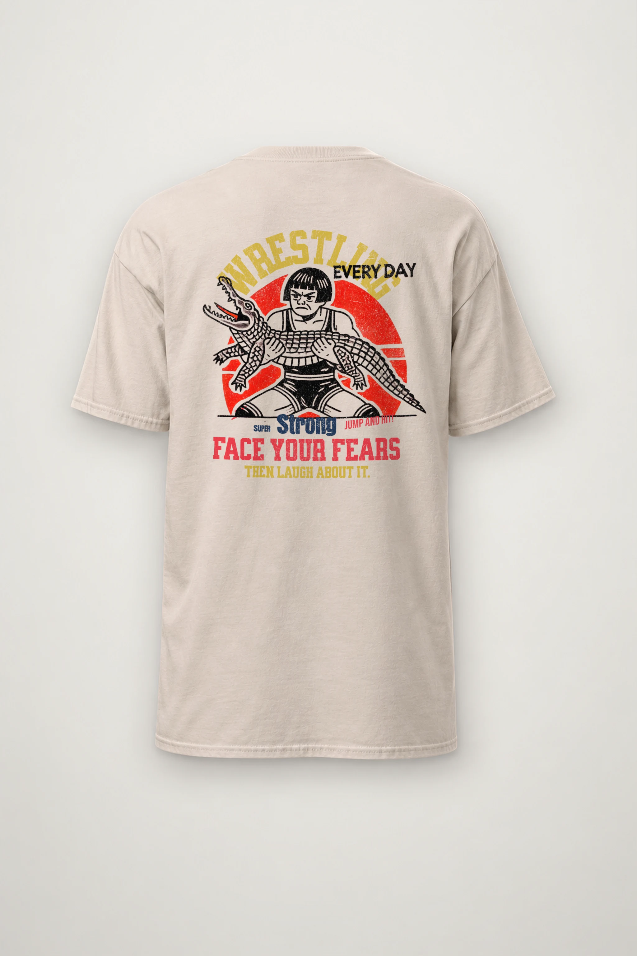 "Face Your Fears" Heavyweight Unisex Crewneck T-shirt