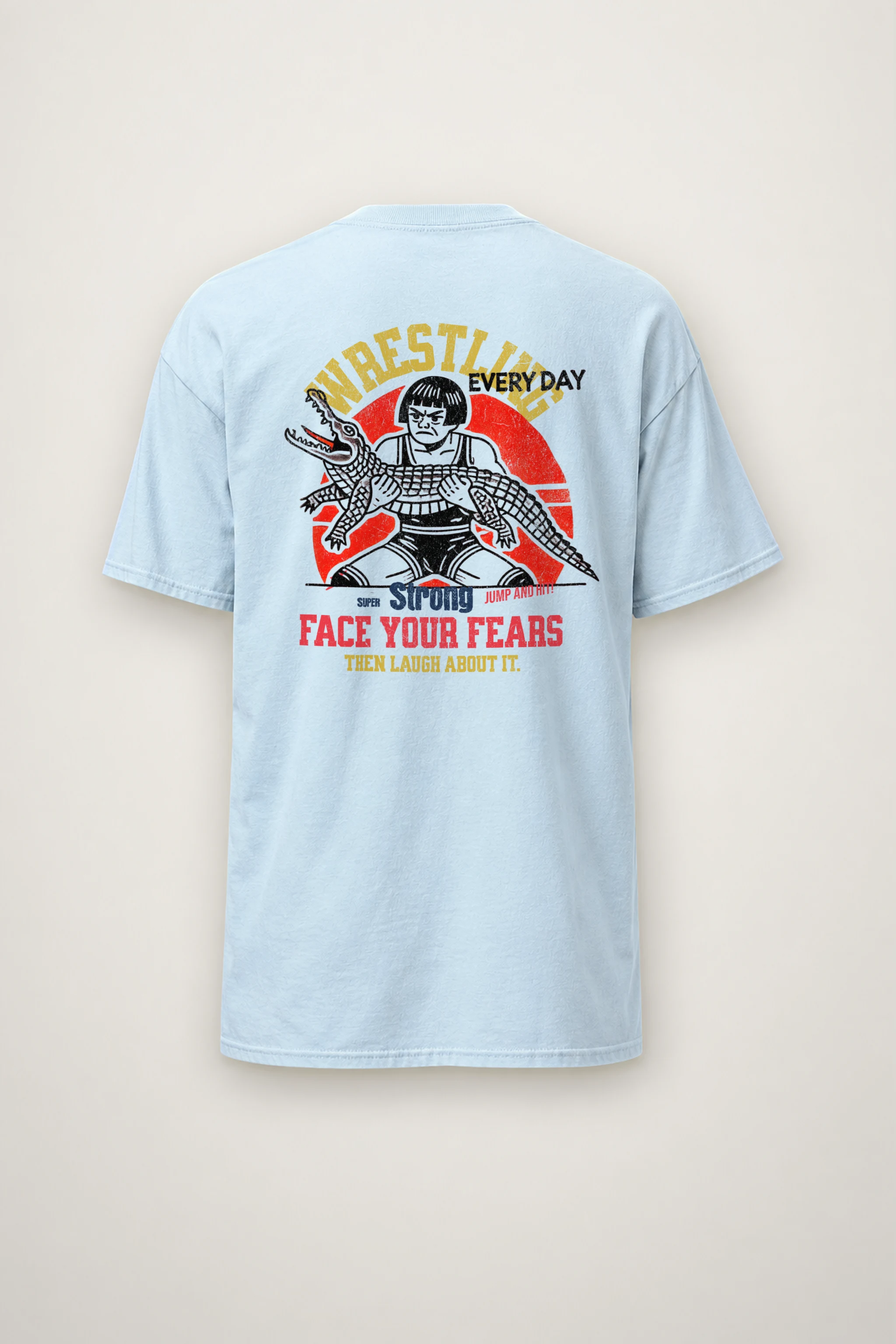 "Face Your Fears" Heavyweight Unisex Crewneck T-shirt