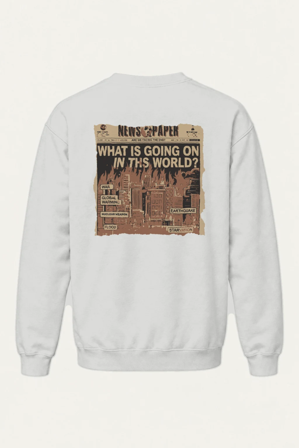 "Facing The End" Heavy Blend Unisex Crewneck Sweatshirt | Gildan 18000