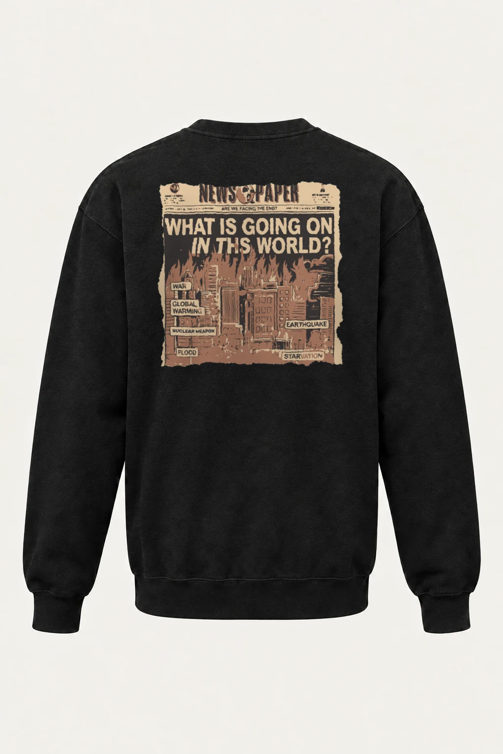 "Facing The End" Heavy Blend Unisex Crewneck Sweatshirt | Gildan 18000