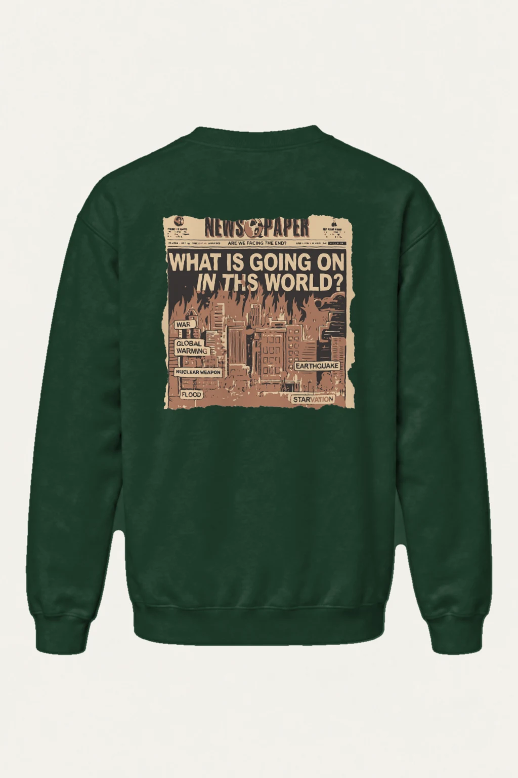 "Facing The End" Heavy Blend Unisex Crewneck Sweatshirt | Gildan 18000