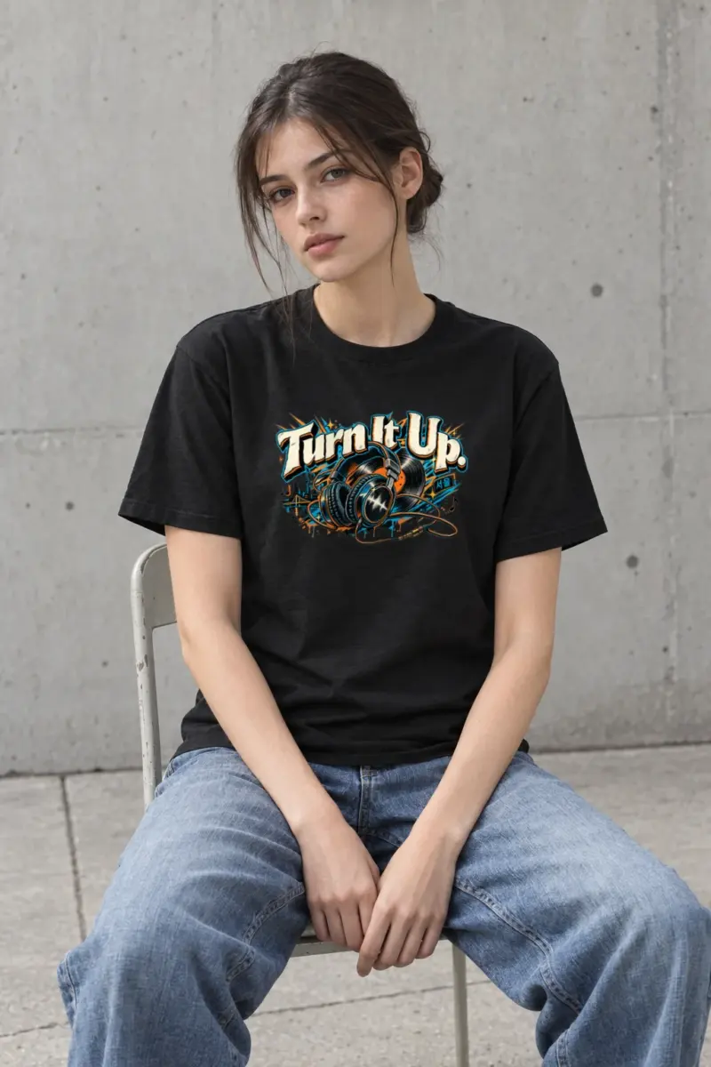 "Turn It Up Seoul" Heavyweight Unisex Crewneck T-shirt
