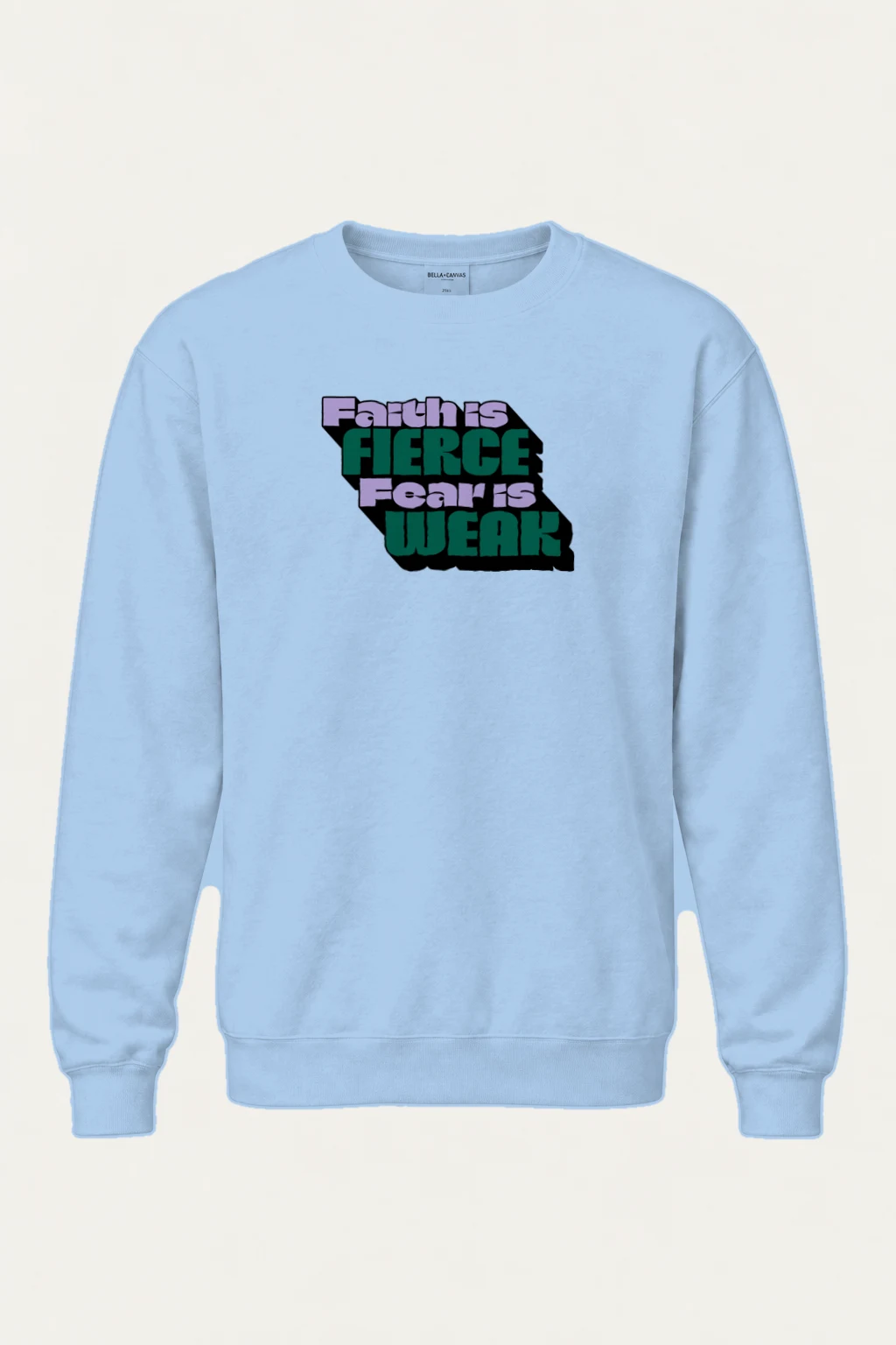 "Faith Is Fierce" Heavy Blend Unisex Crewneck Sweatshirt | Gildan 18000