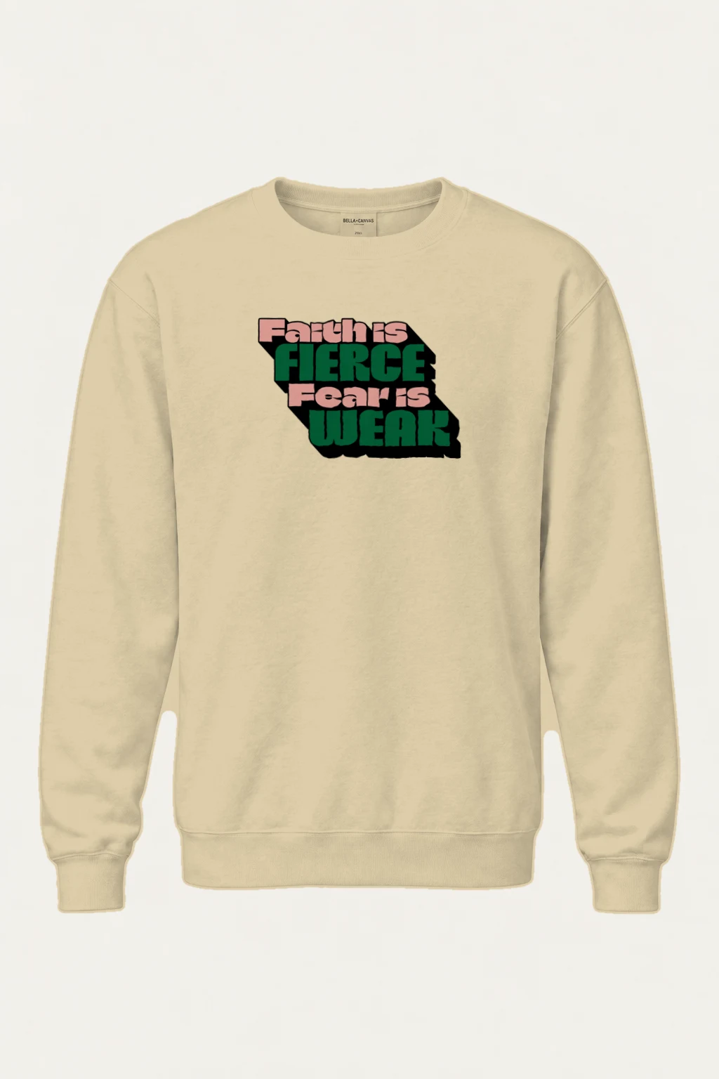 "Faith Is Fierce" Heavy Blend Unisex Crewneck Sweatshirt | Gildan 18000
